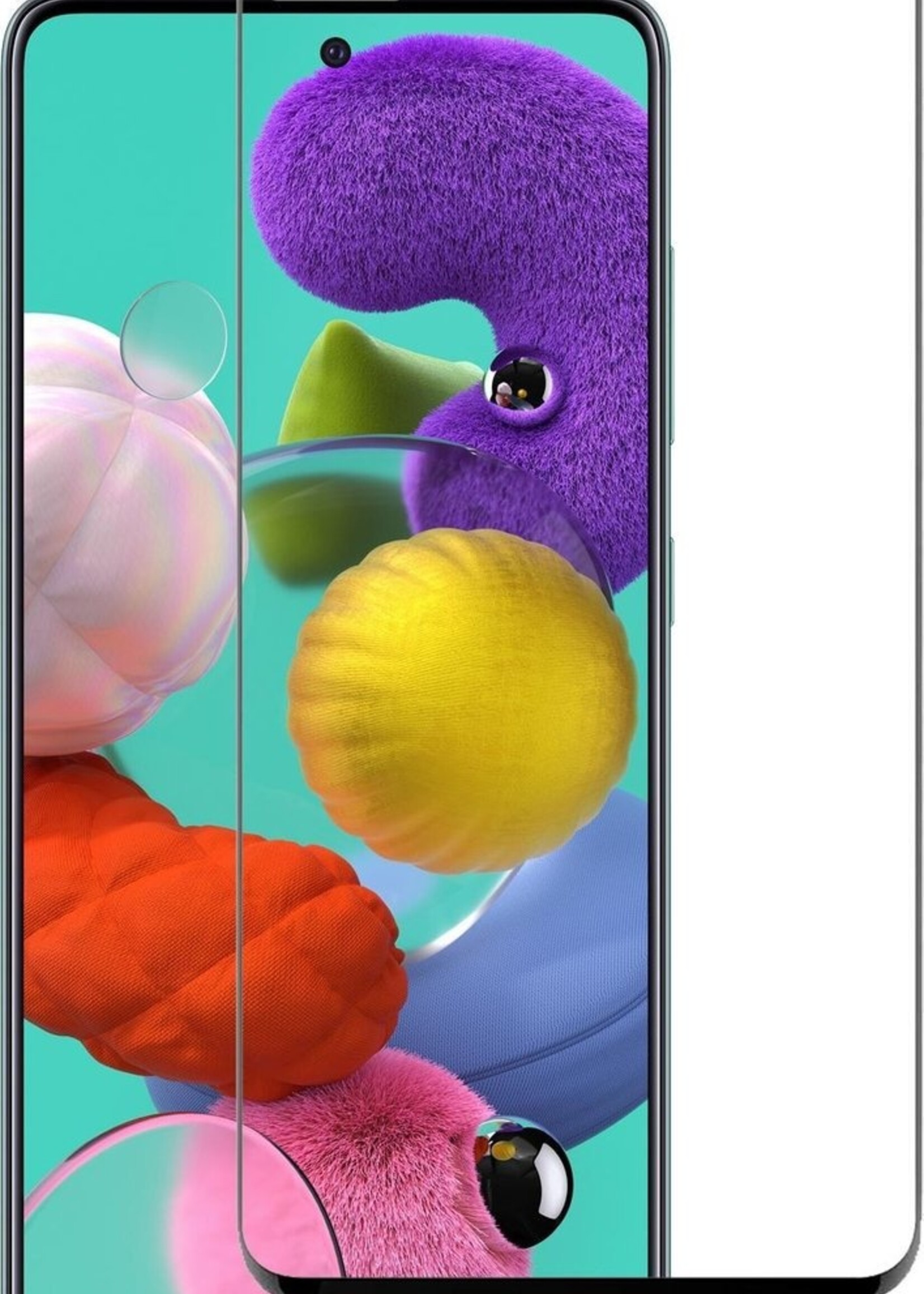 BTH Screenprotector Geschikt voor Samsung A51 Screenprotector Glas Gehard Tempered Glass Full Cover - Screenprotector Geschikt voor Samsung Galaxy A51 Screen Protector Screen Cover