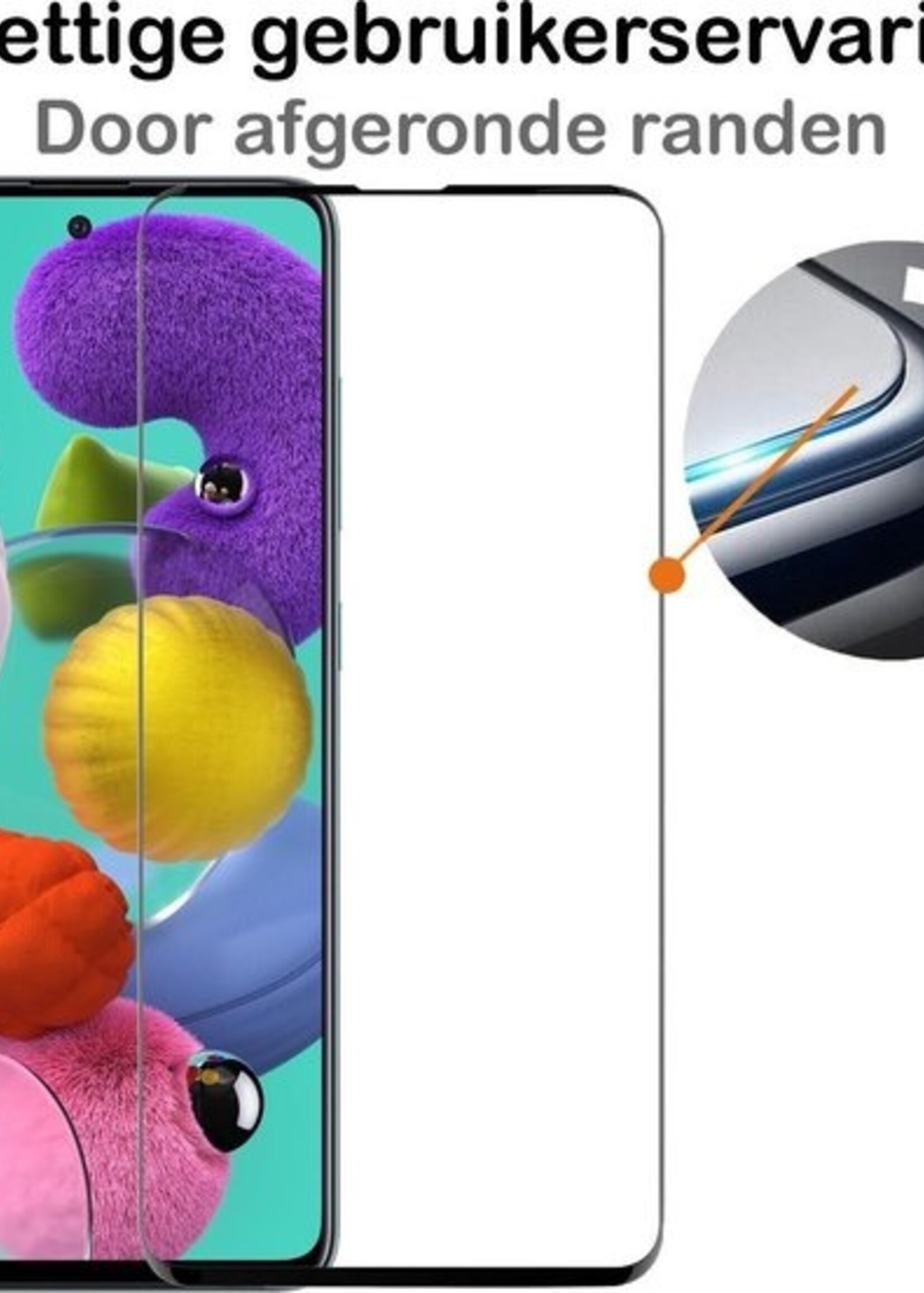 BTH Screenprotector Geschikt voor Samsung A51 Screenprotector Glas Gehard Tempered Glass Full Cover - Screenprotector Geschikt voor Samsung Galaxy A51 Screen Protector Screen Cover