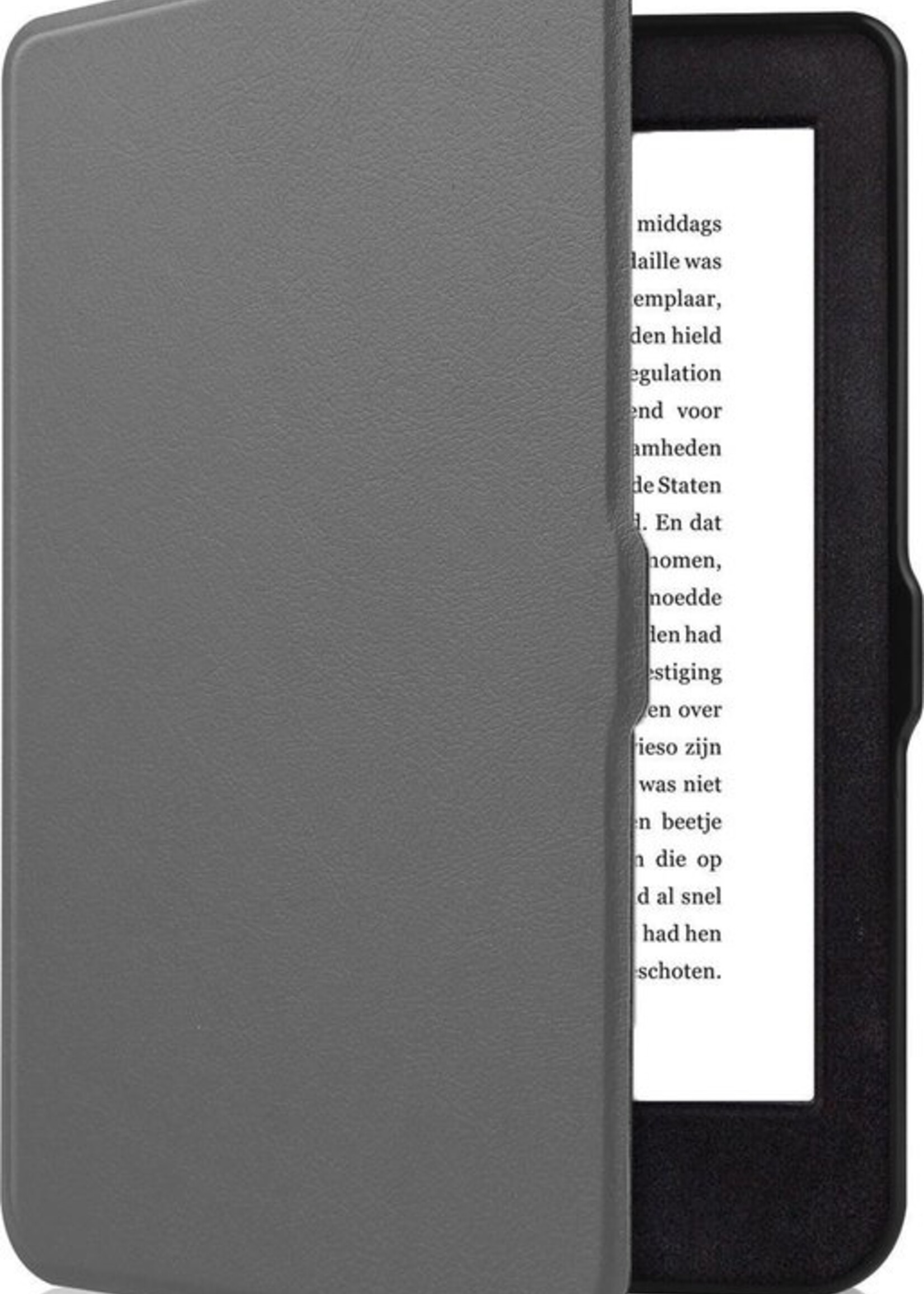 BTH Hoesje Geschikt voor Kobo Nia Hoesje Luxe Bescherm Case - Hoes Geschikt voor Kobo Nia Hoes Book Cover - Grijs