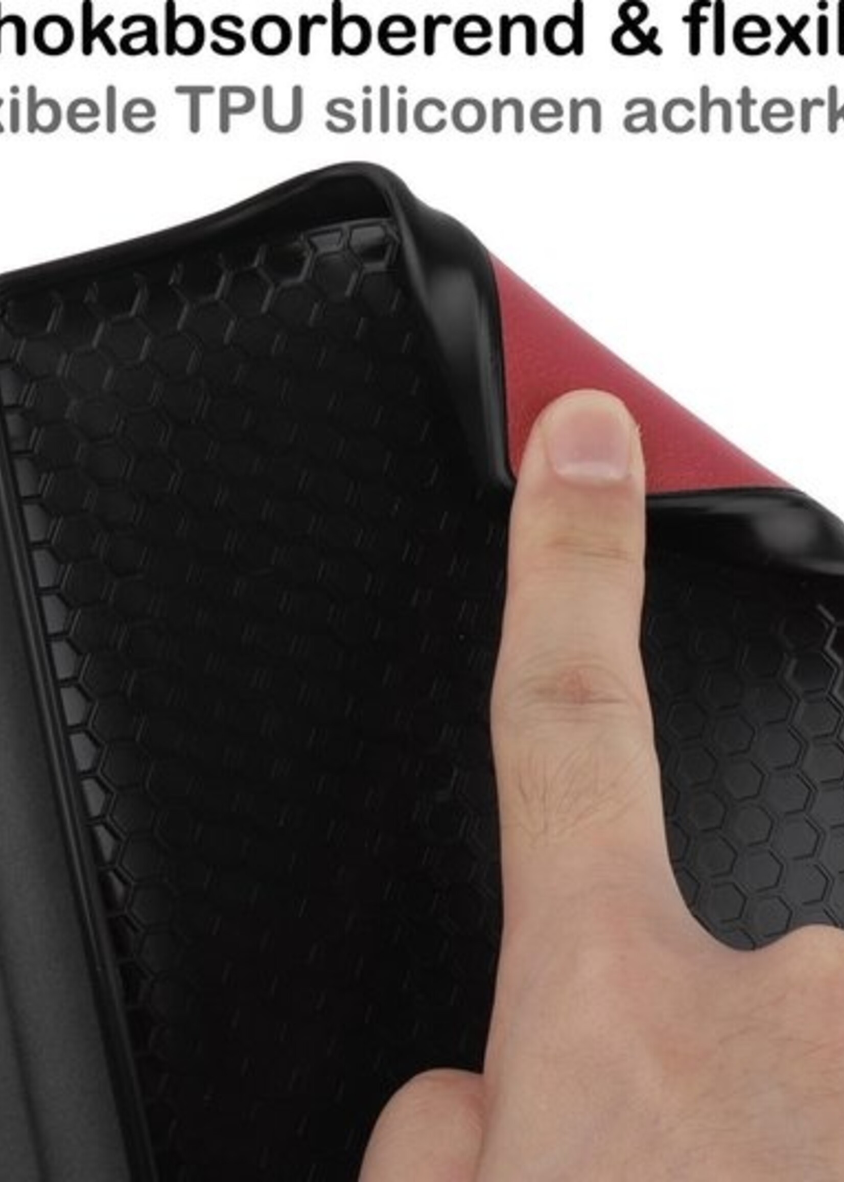 BTH Hoesje Geschikt voor Kobo Nia Hoesje Luxe Bescherm Case - Hoes Geschikt voor Kobo Nia Hoes Book Cover - Rood