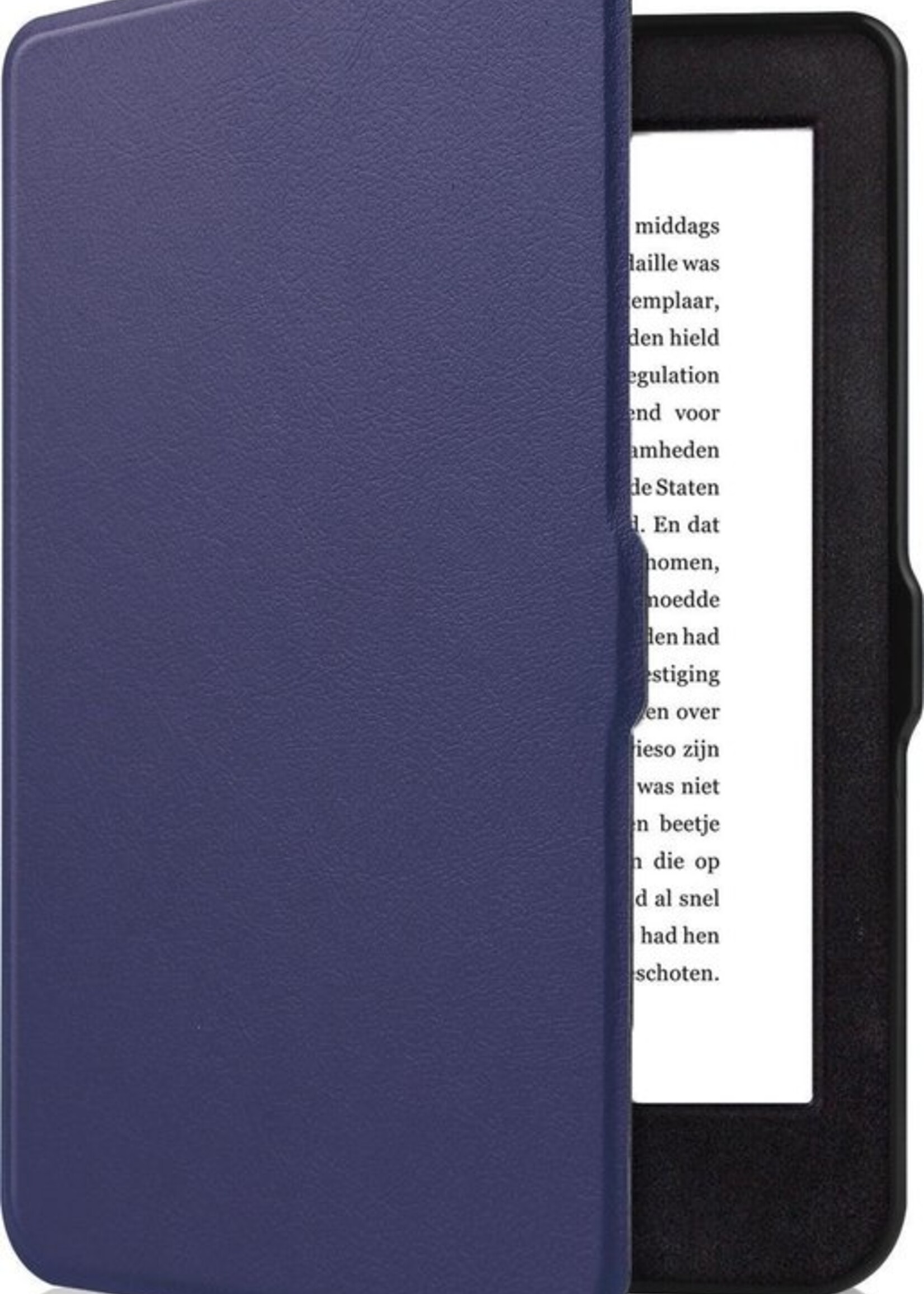 BTH Hoesje Geschikt voor Kobo Nia Hoesje Luxe Bescherm Case - Hoes Geschikt voor Kobo Nia Hoes Book Cover - Blauw