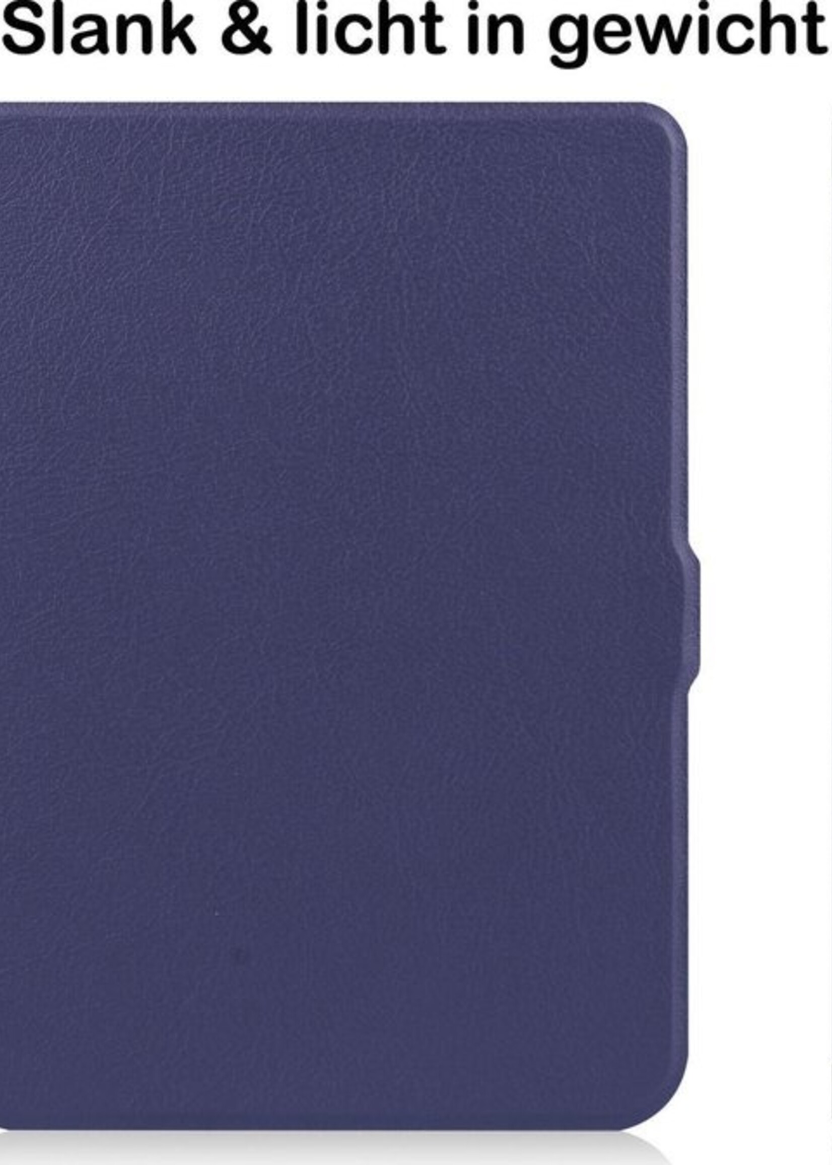 BTH Hoesje Geschikt voor Kobo Nia Hoesje Luxe Bescherm Case - Hoes Geschikt voor Kobo Nia Hoes Book Cover - Blauw