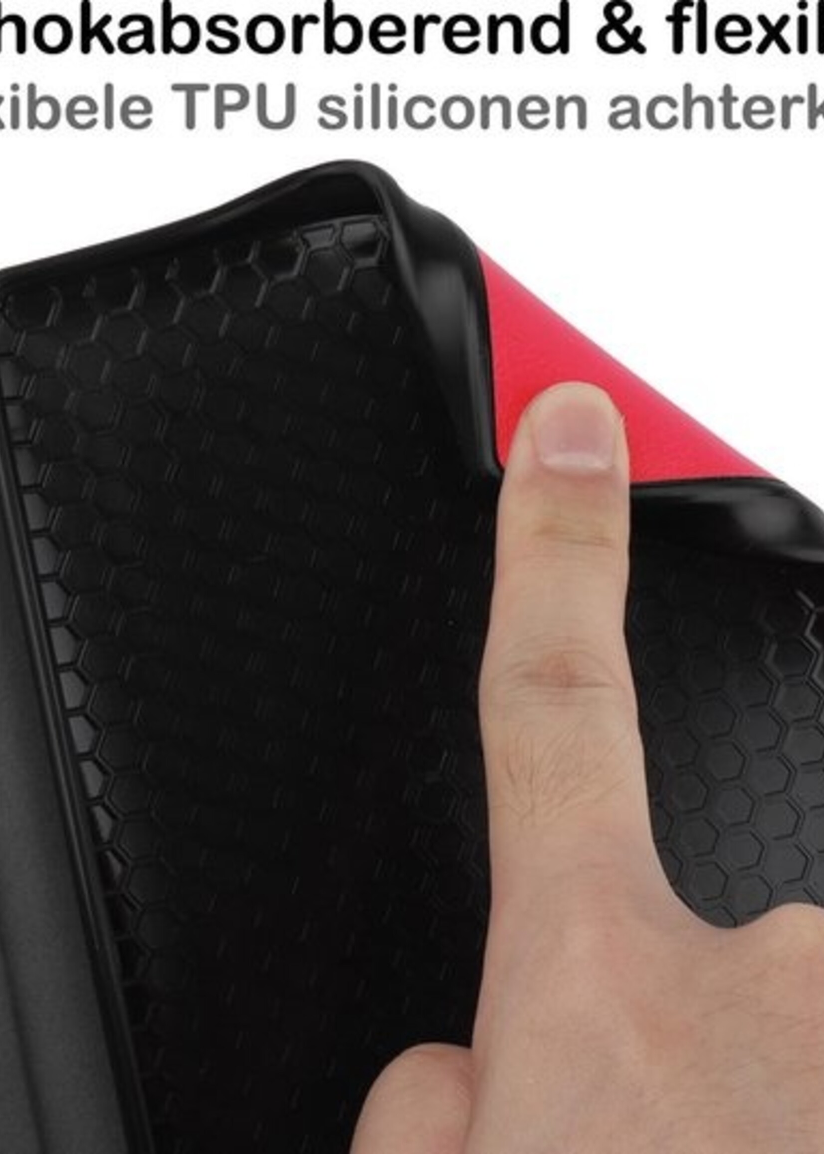 BTH Hoesje Geschikt voor Kobo Nia Hoesje Luxe Bescherm Case - Hoes Geschikt voor Kobo Nia Hoes Book Cover - Rood