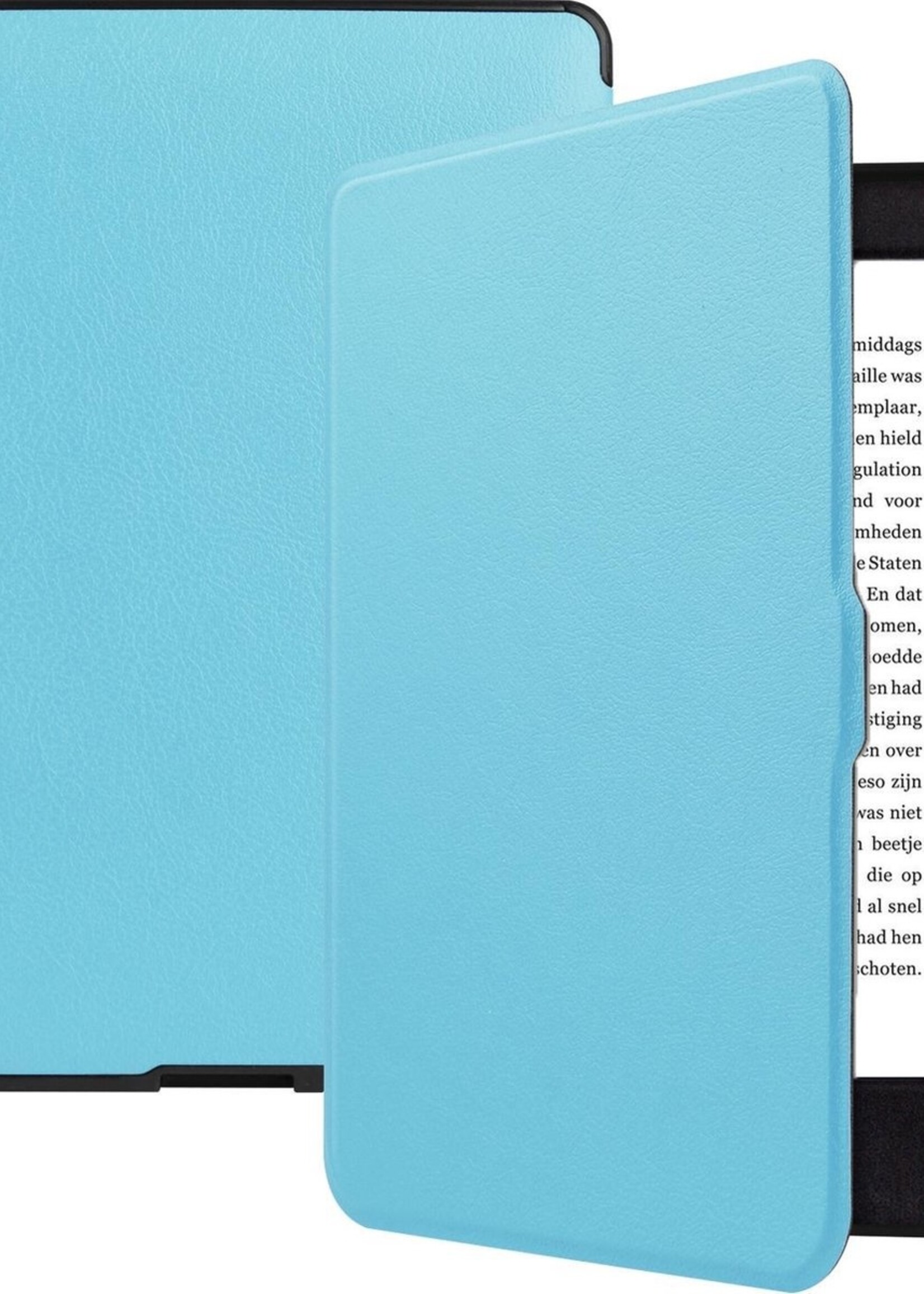 BTH Hoesje Geschikt voor Kobo Nia Hoesje Luxe Bescherm Case - Hoes Geschikt voor Kobo Nia Hoes Book Cover - Blauw