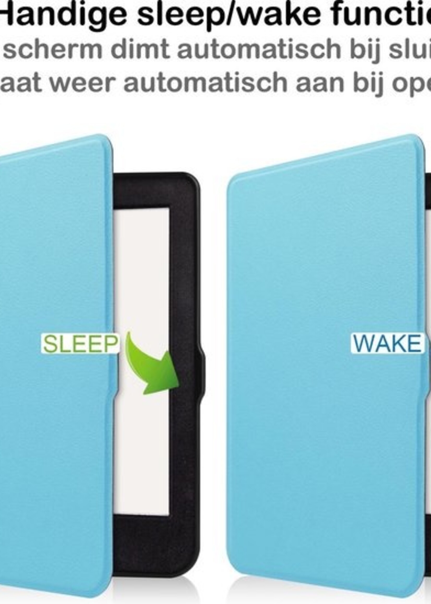 BTH Hoesje Geschikt voor Kobo Nia Hoesje Luxe Bescherm Case - Hoes Geschikt voor Kobo Nia Hoes Book Cover - Blauw
