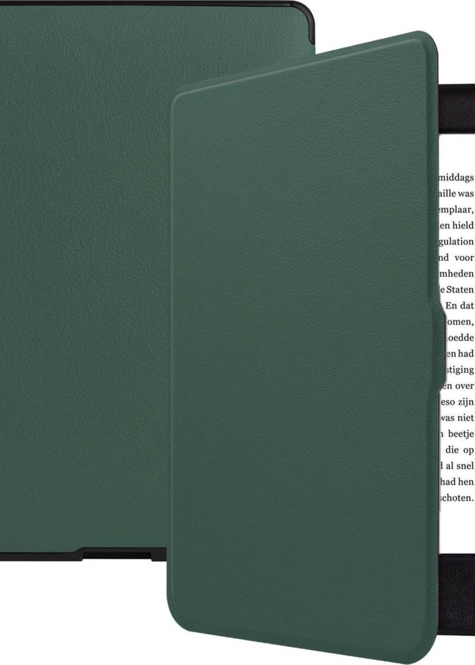 BTH Hoesje Geschikt voor Kobo Nia Hoesje Luxe Bescherm Case - Hoes Geschikt voor Kobo Nia Hoes Book Cover - Groen