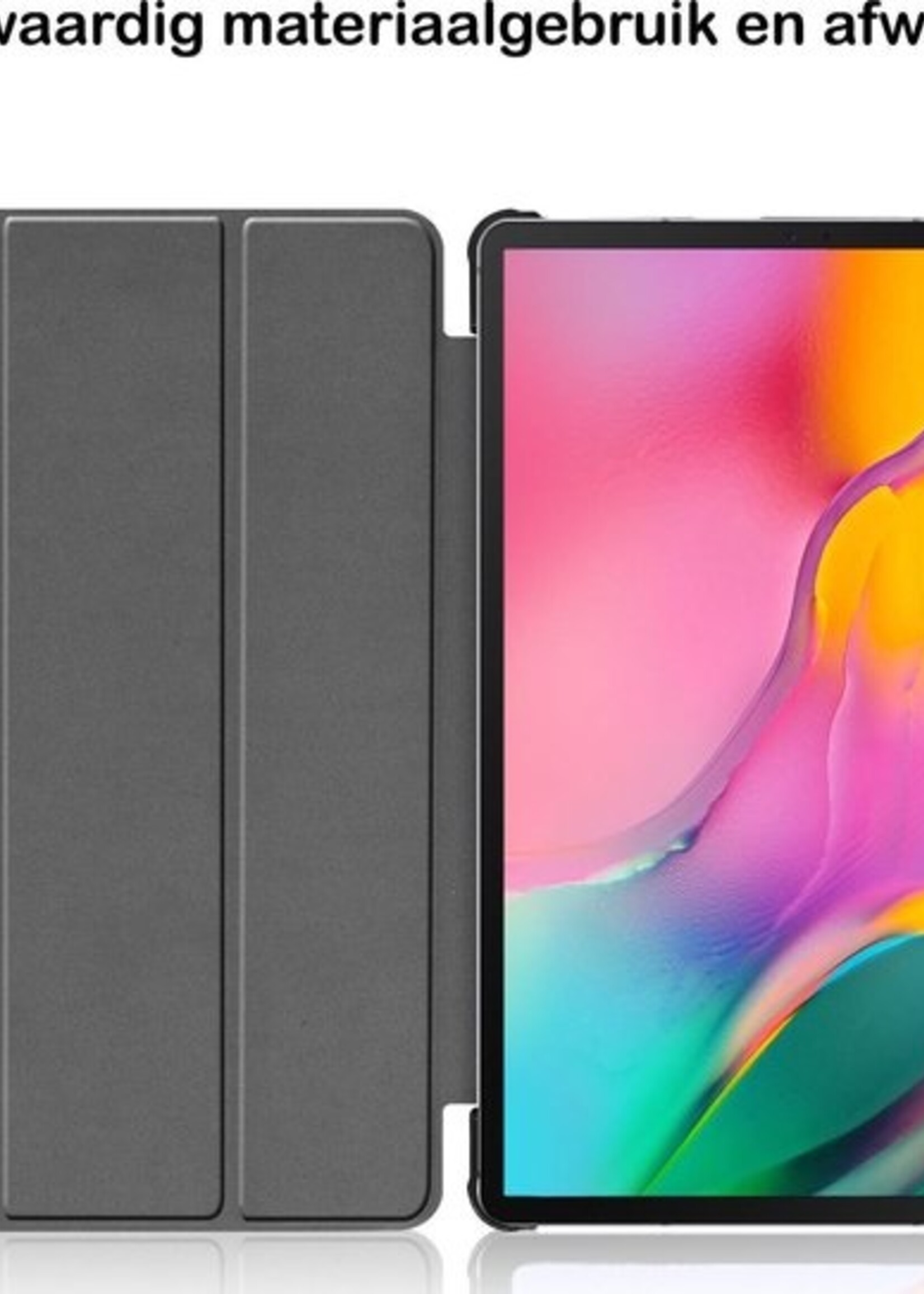 BTH Hoes Geschikt voor Samsung Galaxy Tab A 10.1 2019 Hoes Book Case Hoesje Trifold Cover - Hoesje Geschikt voor Samsung Tab A 10.1 2019 Hoesje Bookcase - Groen