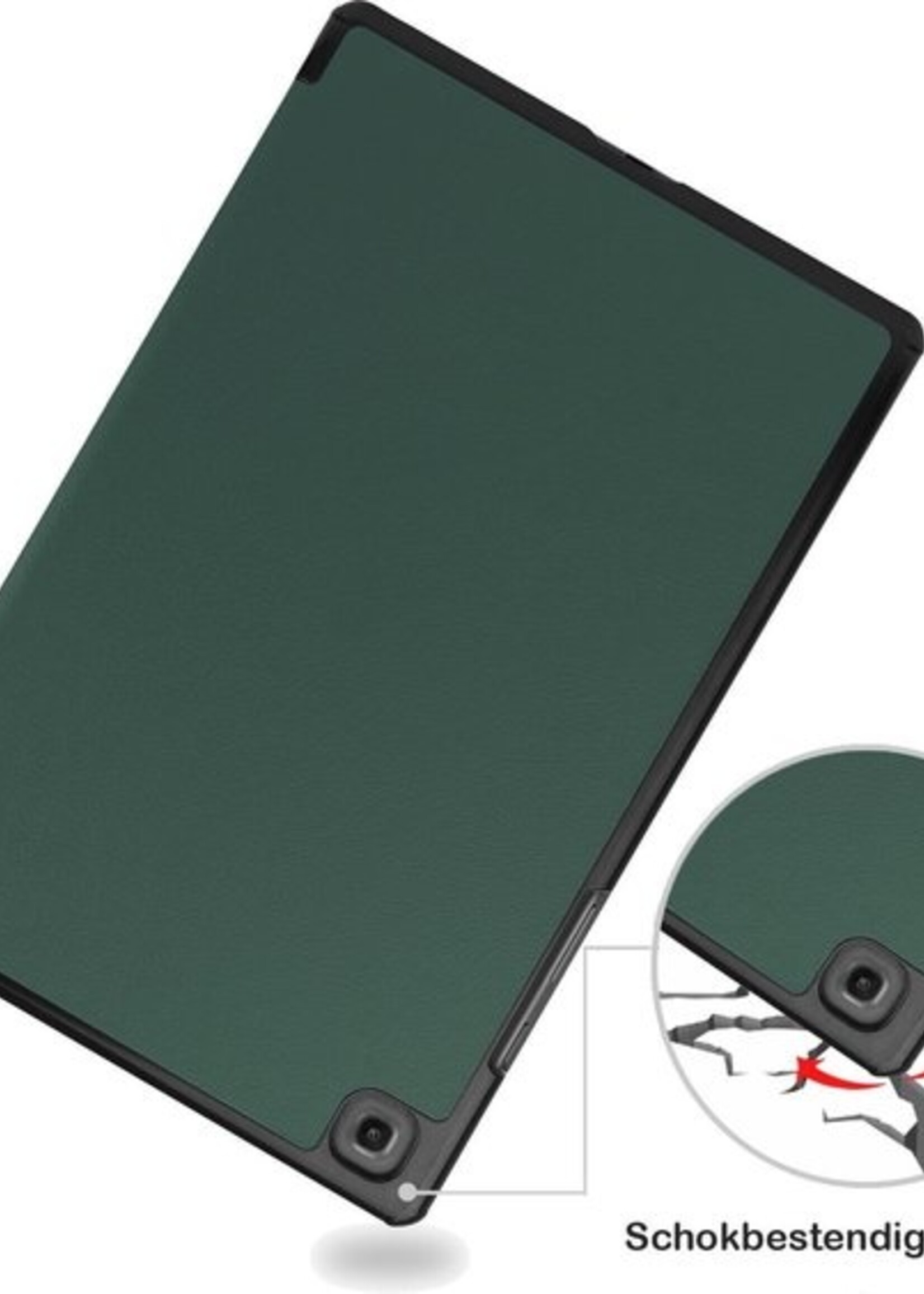 BTH Hoes Geschikt voor Samsung Galaxy Tab A7 Hoes Book Case Hoesje Trifold Cover - Hoesje Geschikt voor Samsung Tab A7 Hoesje Bookcase - Groen