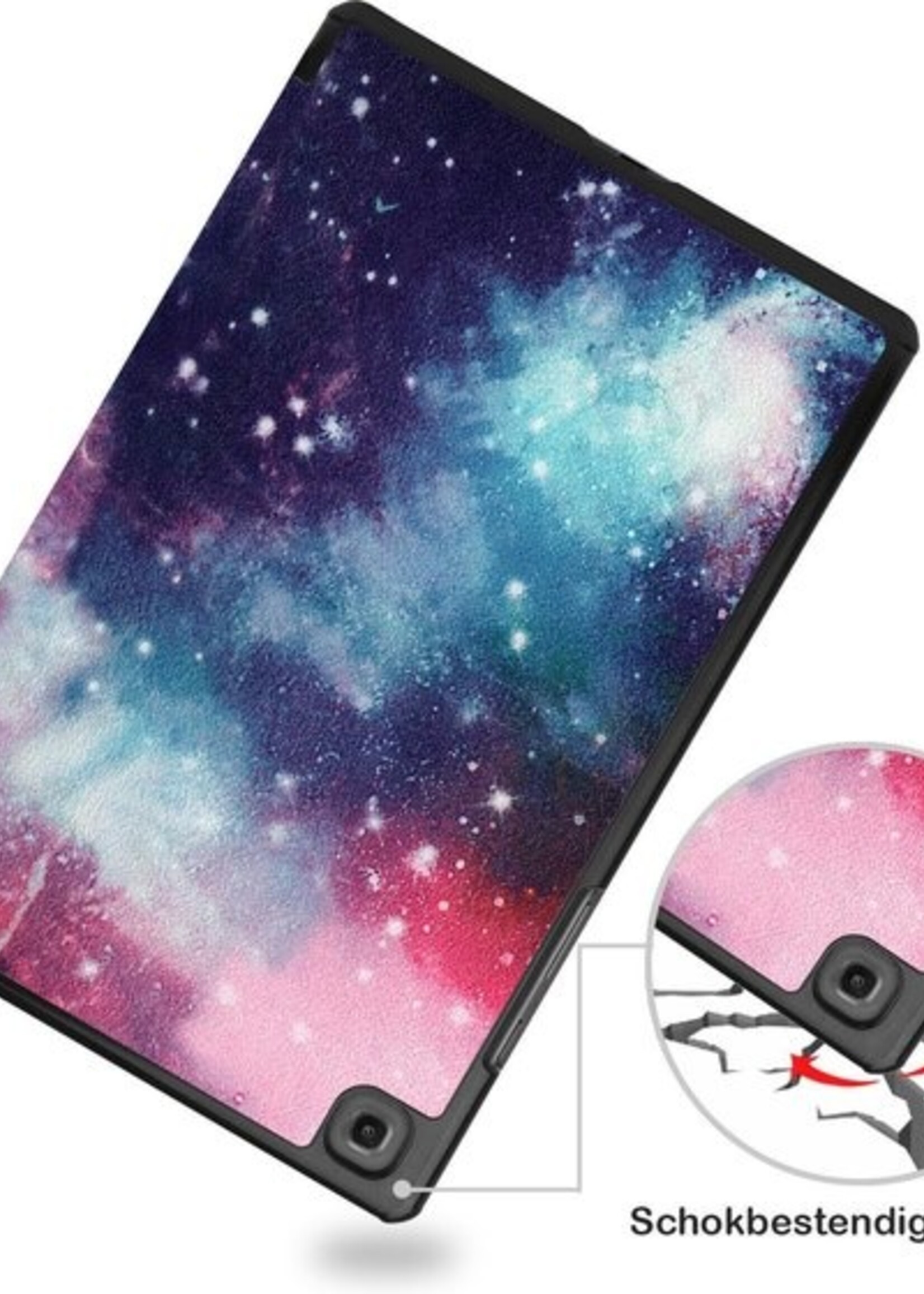 BTH Hoes Geschikt voor Samsung Galaxy Tab A7 Hoes Book Case Hoesje Trifold Cover - Hoesje Geschikt voor Samsung Tab A7 Hoesje Bookcase - Galaxy
