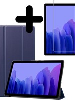 BTH BTH Samsung Galaxy Tab A7 2020 Hoesje met screenprotector - Donkerblauw