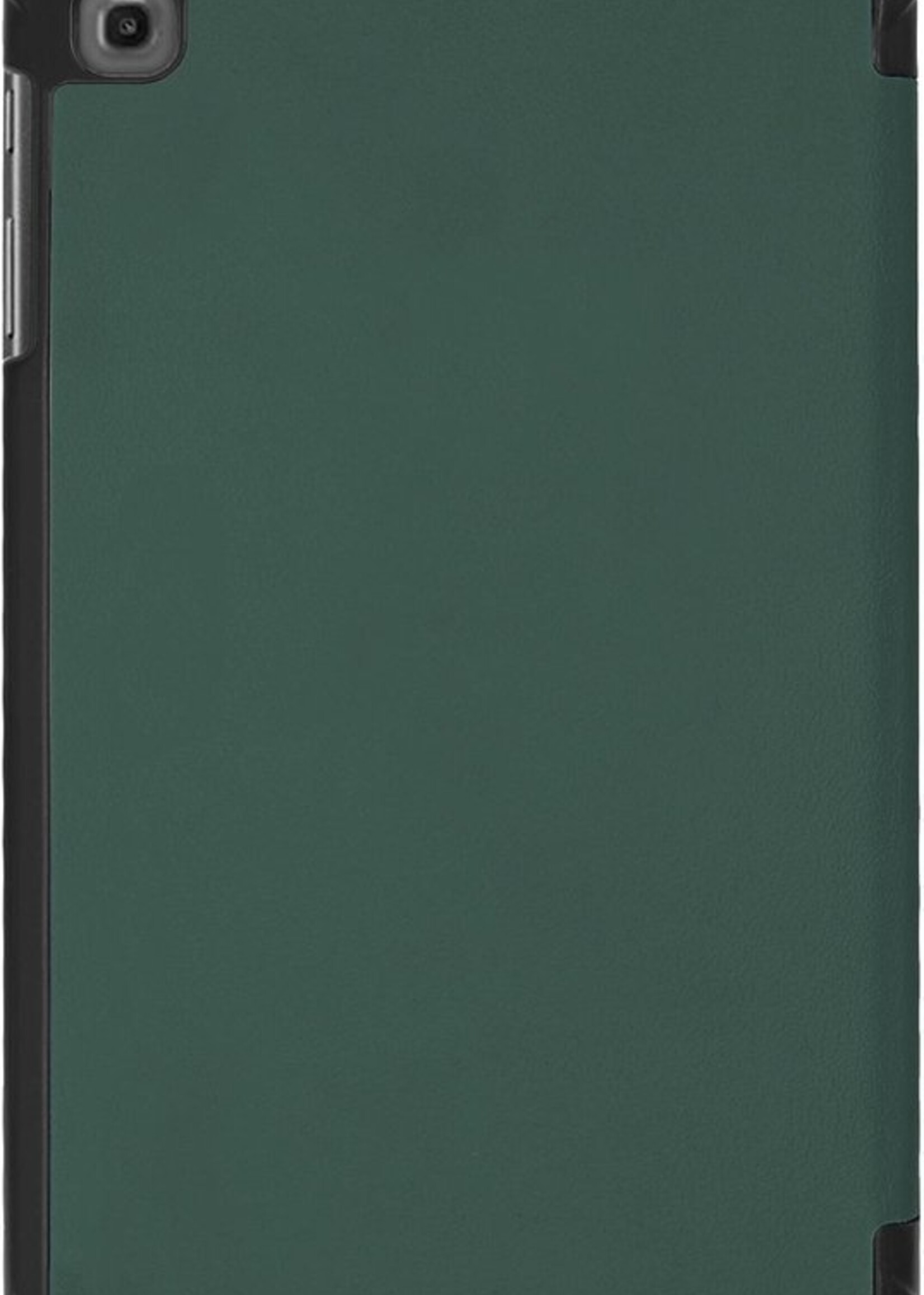BTH Hoes Geschikt voor Samsung Galaxy Tab A7 Hoes Book Case Hoesje Trifold Cover Met Screenprotector - Hoesje Geschikt voor Samsung Tab A7 Hoesje Bookcase - Donkergroen