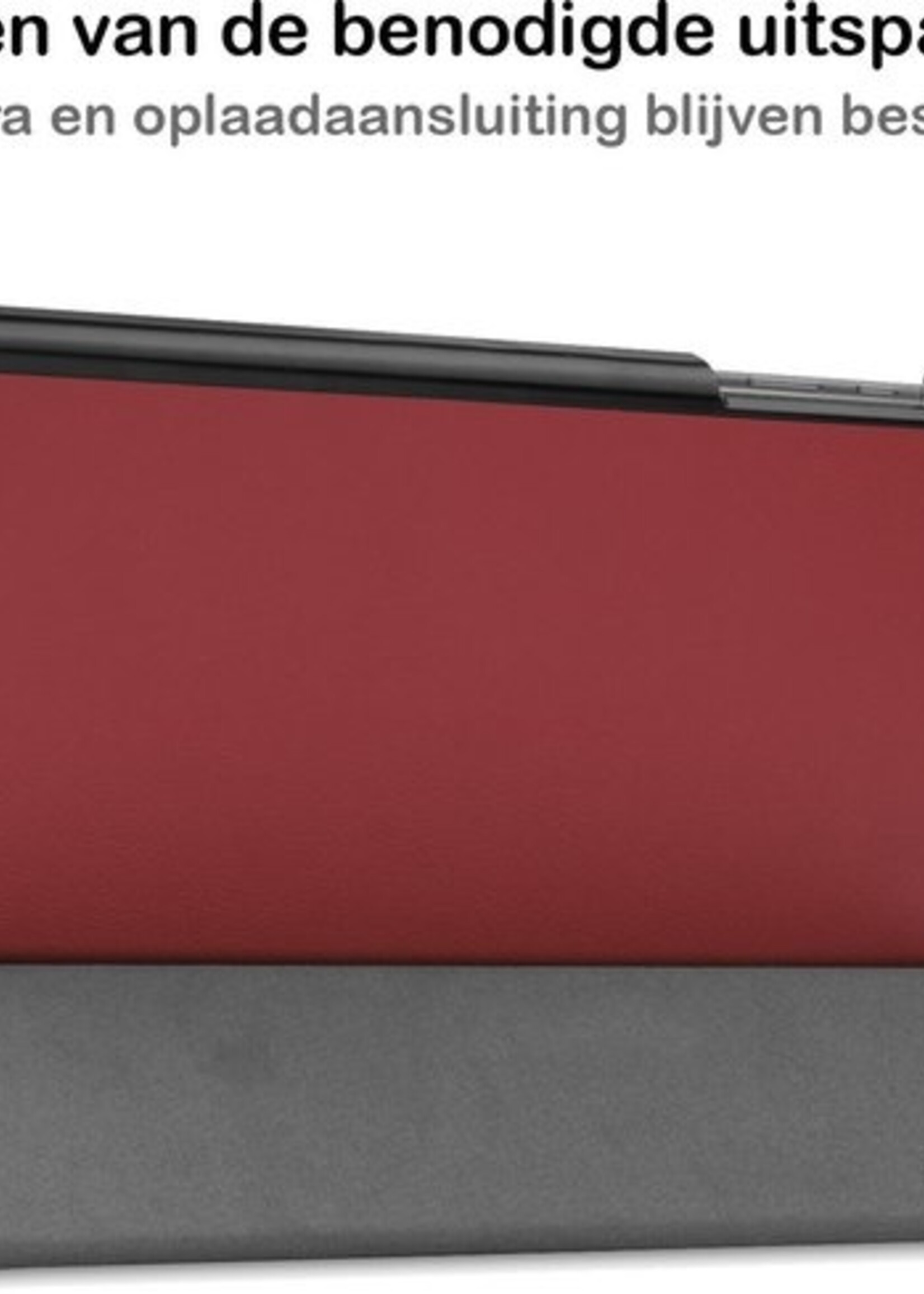 BTH Hoes Geschikt voor Samsung Galaxy Tab A7 Hoes Book Case Hoesje Trifold Cover Met Screenprotector - Hoesje Geschikt voor Samsung Tab A7 Hoesje Bookcase - Donkerrood