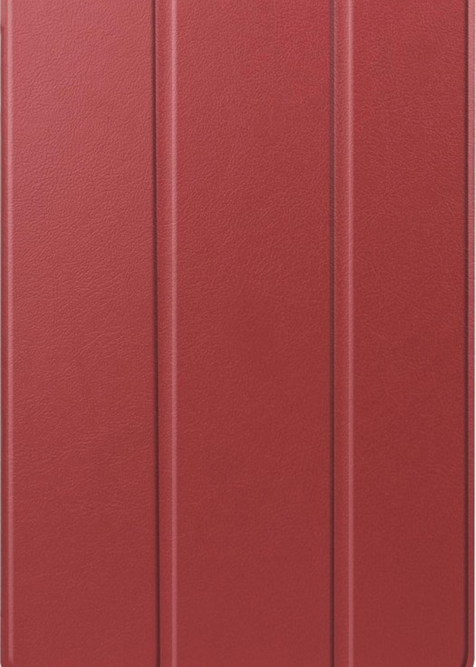 BTH Hoes Geschikt voor Samsung Galaxy Tab A7 Hoes Book Case Hoesje Trifold Cover Met Screenprotector - Hoesje Geschikt voor Samsung Tab A7 Hoesje Bookcase - Donkerrood