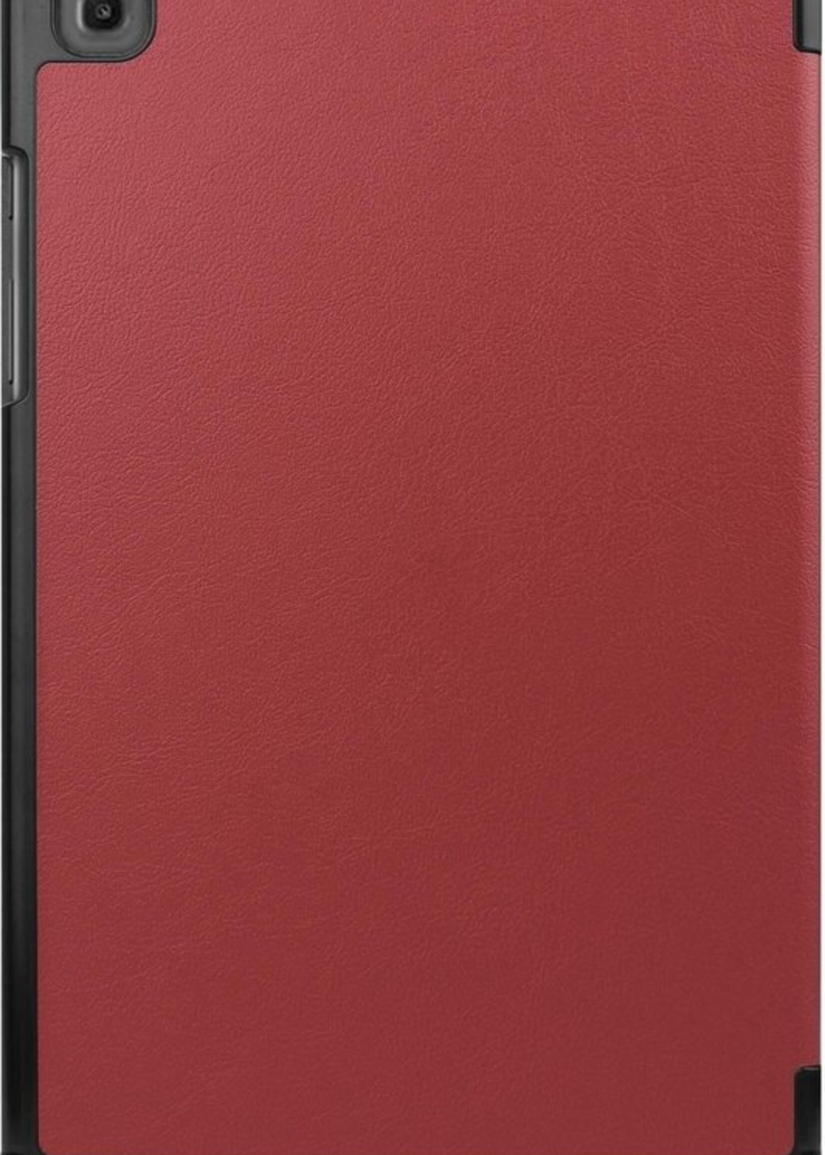 BTH Hoes Geschikt voor Samsung Galaxy Tab A7 Hoes Book Case Hoesje Trifold Cover Met Screenprotector - Hoesje Geschikt voor Samsung Tab A7 Hoesje Bookcase - Donkerrood