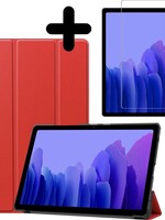BTH BTH Samsung Galaxy Tab A7 2020 Hoesje met screenprotector - Rood