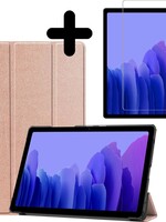 BTH BTH Samsung Galaxy Tab A7 2020 Hoesje met screenprotector - Rose Goud