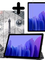 BTH BTH Samsung Galaxy Tab A7 2020 Hoesje met screenprotector - Eiffeltoren