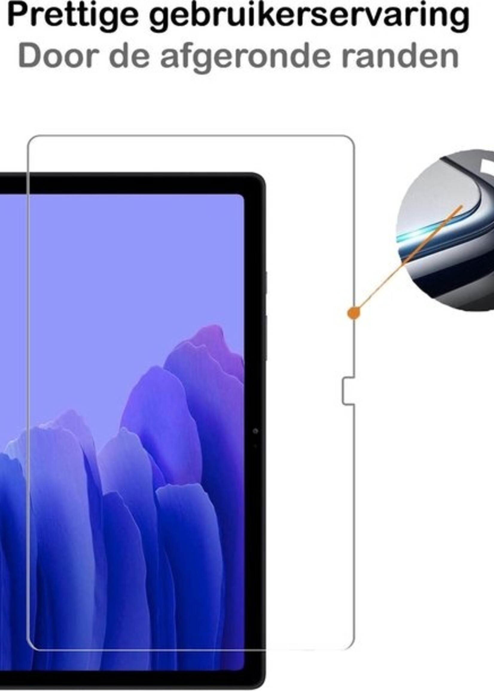 BTH Screenprotector Geschikt voor Samsung Galaxy Tab A7 Screenprotector Tempered Glass Screen Protector Gehard Glas - Screenprotector Geschikt voor Samsung Tab A7 Screenprotector Glas - 2 PACK