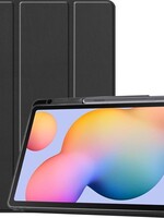 BTH BTH Samsung Galaxy Tab S6 Lite Hoesje Tablet Hoes Bookcase Smart Cover - Zwart