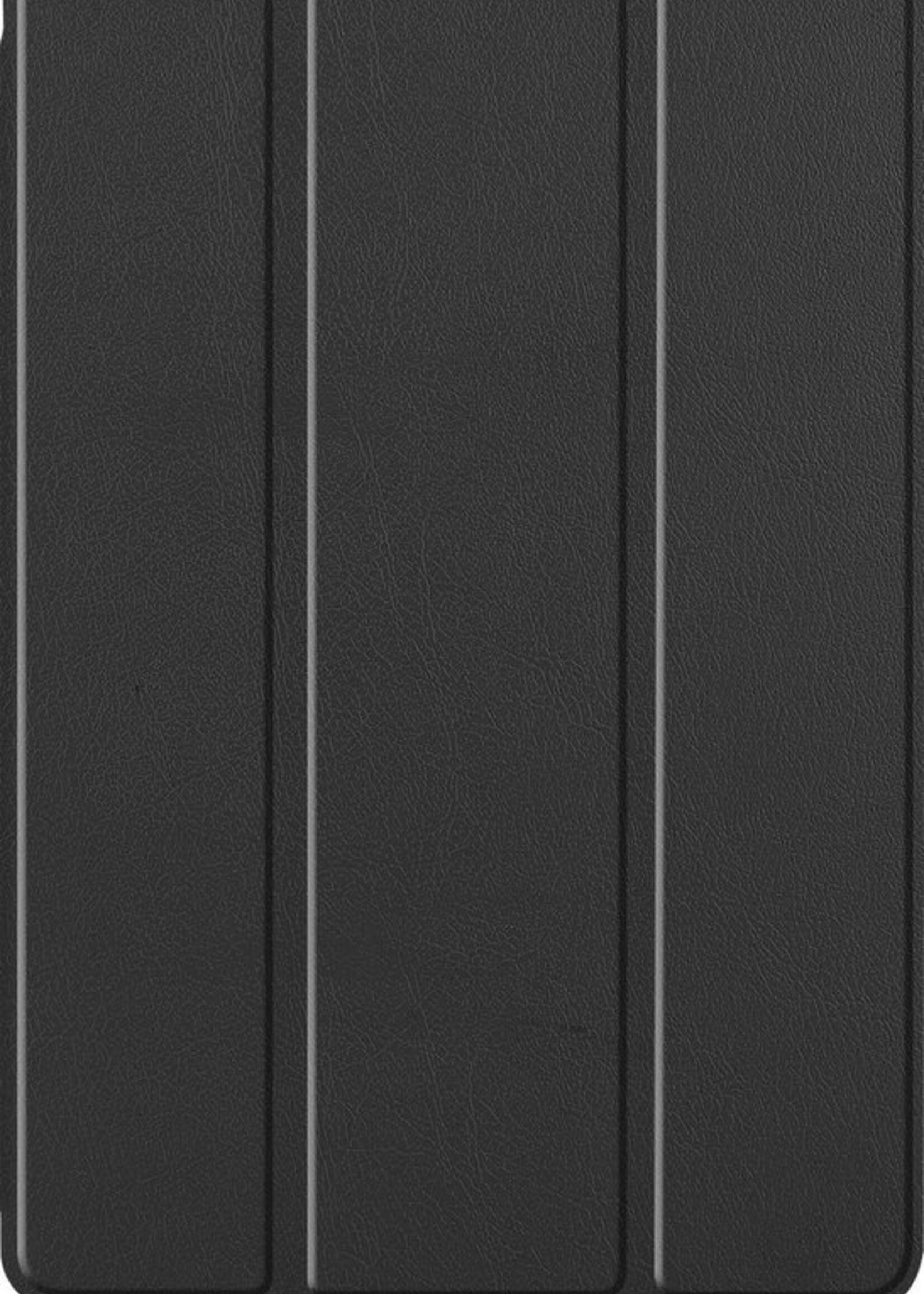 BTH Hoes Geschikt voor Samsung Galaxy Tab S6 Lite Hoes Book Case Hoesje Trifold Cover Met Uitsparing Geschikt voor S Pen - Hoesje Geschikt voor Samsung Tab S6 Lite Hoesje Bookcase - Zwart