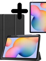 BTH BTH Samsung Galaxy Tab S6 Lite Hoesje Tablet Hoes Met Screenprotector - Zwart
