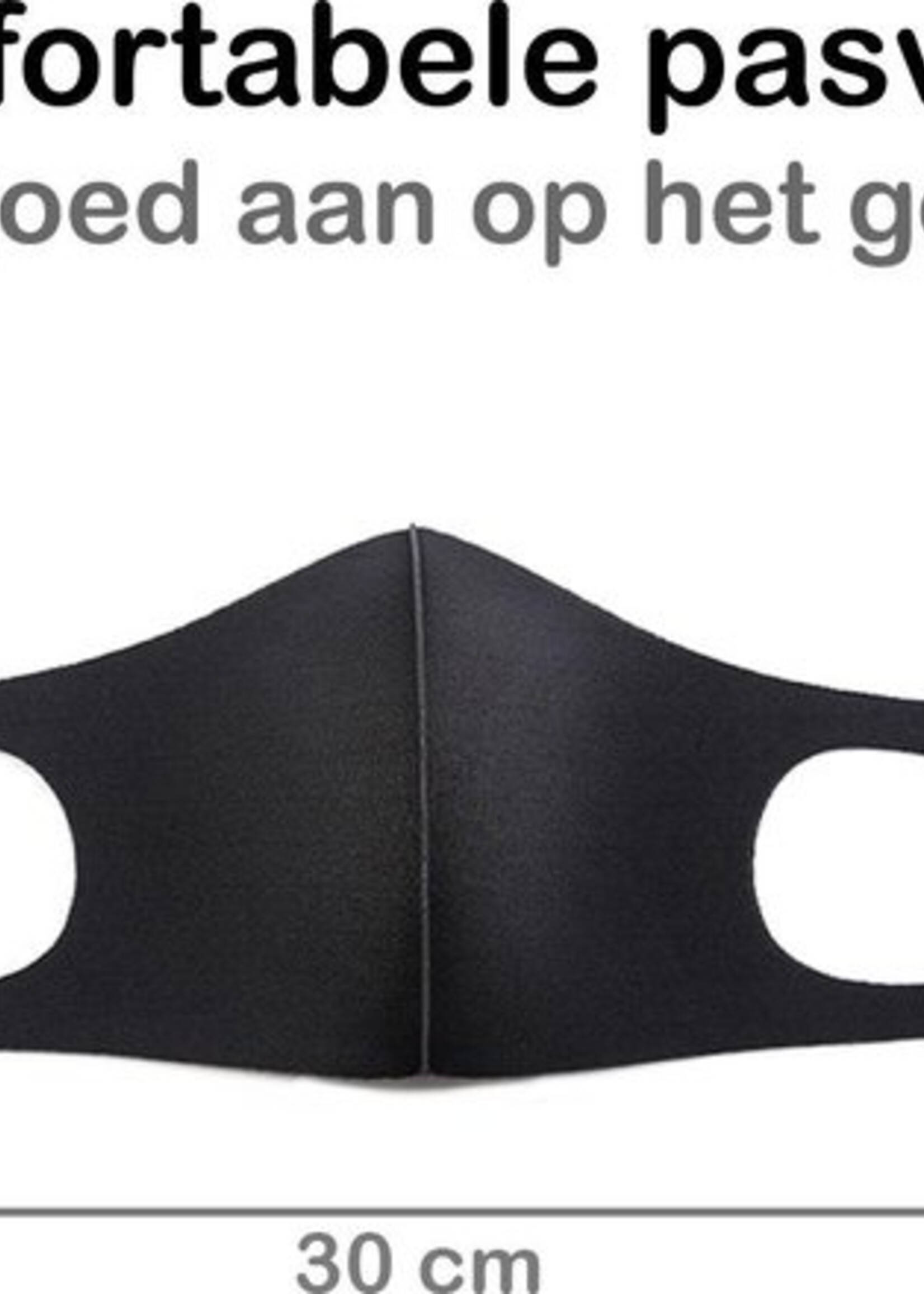BTH Mondkapje Wasbaar Zwart Mondmasker Wasbaar Mondkapje Wasbare Mondkapjes Niet Medisch Elastisch Universeel - 2 PACK