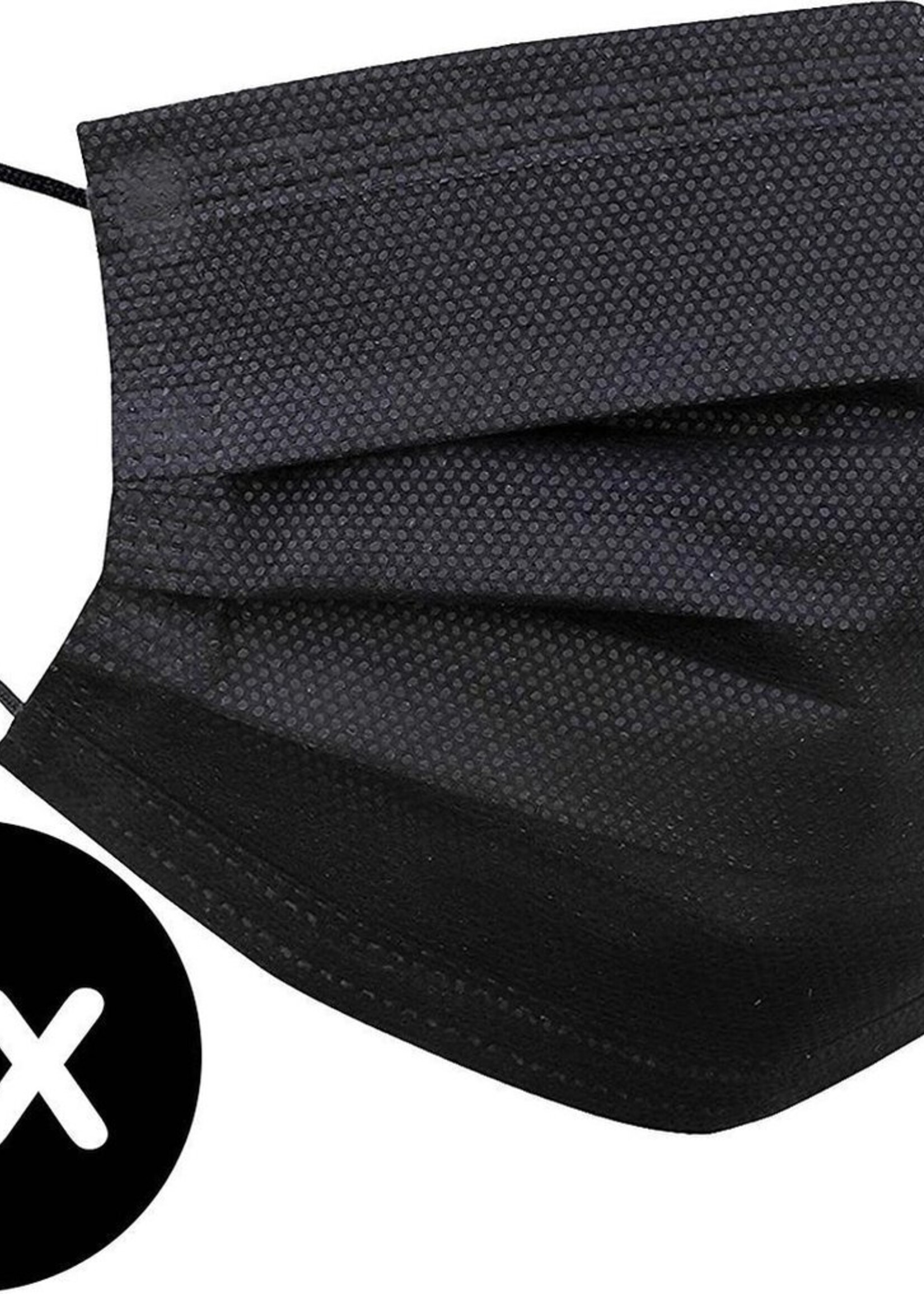BTH Mondkapje Wegwerp Zwart Mondmasker Mondkapje Wegwerp Mondkapjes Niet Medisch Universeel - 5x