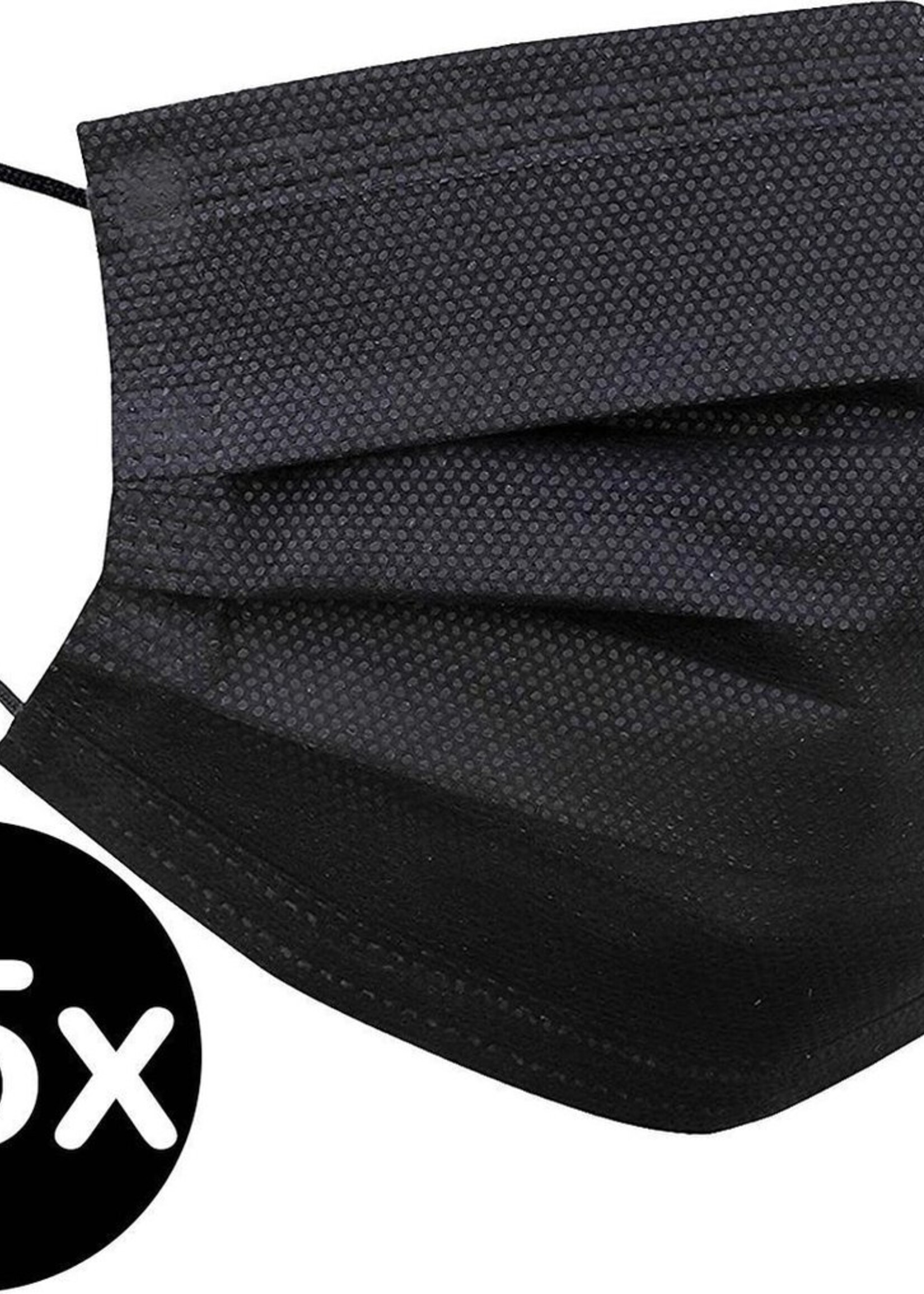 BTH Mondkapje Wegwerp Zwart Mondmasker Mondkapje Wegwerp Mondkapjes Niet Medisch Universeel - 25x