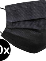 BTH BTH Wegwerp Mondkapje Zwart Niet-medisch - 50 PACK