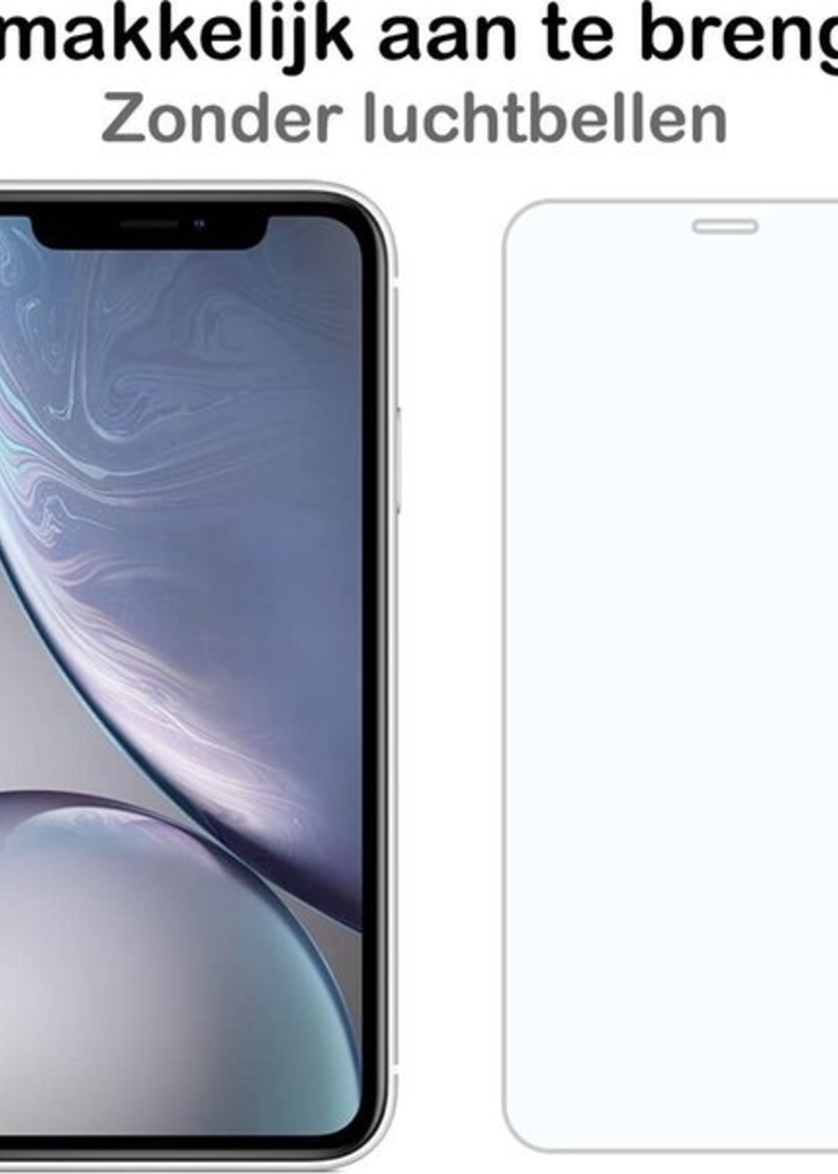 BTH Screenprotector Geschikt voor iPhone XR Screenprotector Glas Gehard Met Dichte Notch - Screenprotector Geschikt voor iPhone XR Screen Protector Glas Tempered Glass - 2 PACK