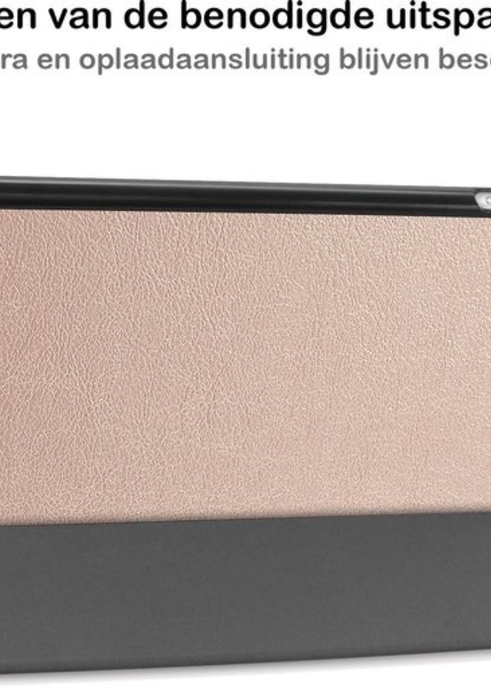 BTH Hoes Geschikt voor iPad 10.2 2020 Hoes Book Case Hoesje Trifold Cover - Hoesje Geschikt voor iPad 8 Hoesje Bookcase - Goud