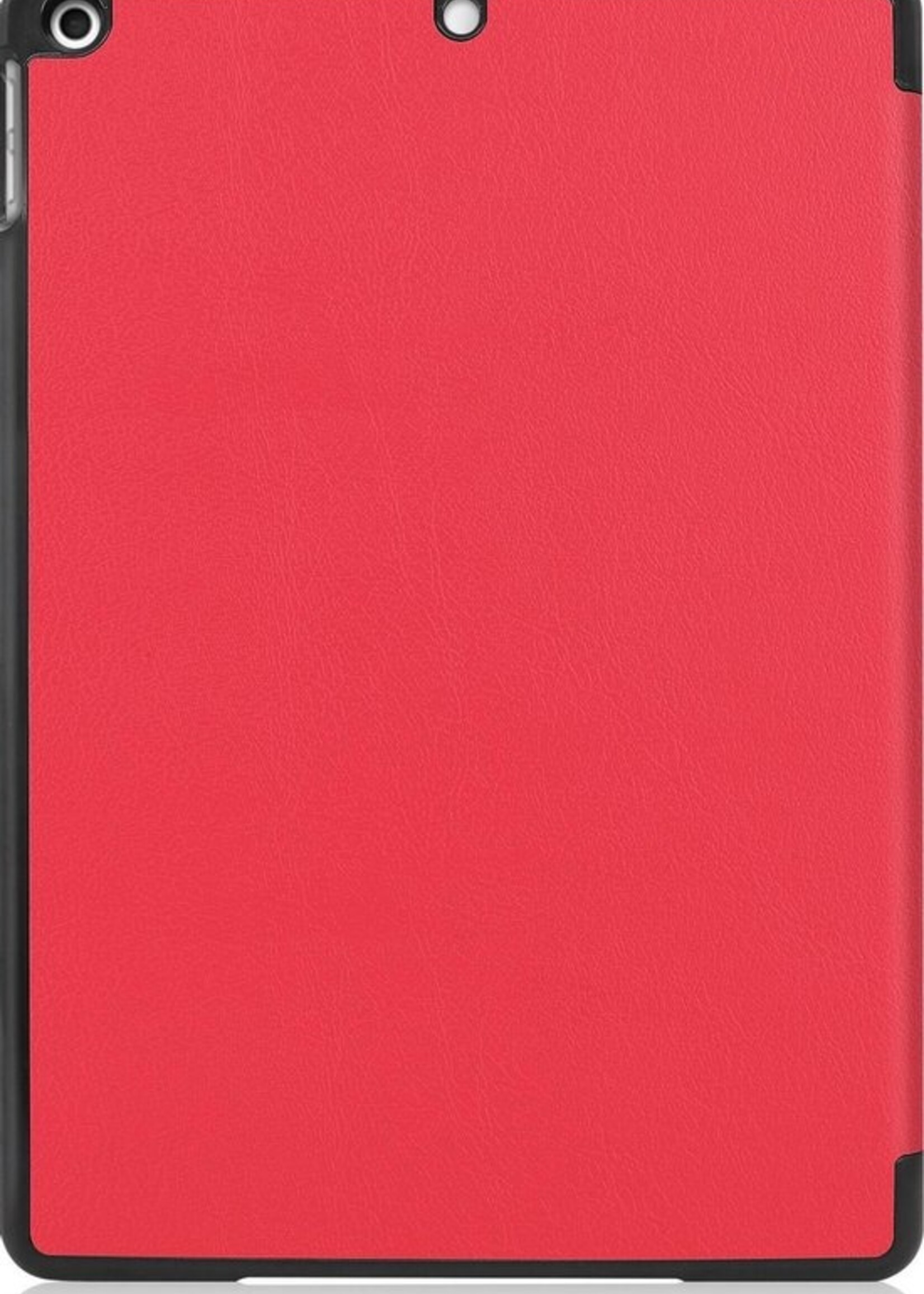 BTH Hoes Geschikt voor iPad 10.2 2020 Hoes Book Case Hoesje Trifold Cover - Hoesje Geschikt voor iPad 8 Hoesje Bookcase - Rood