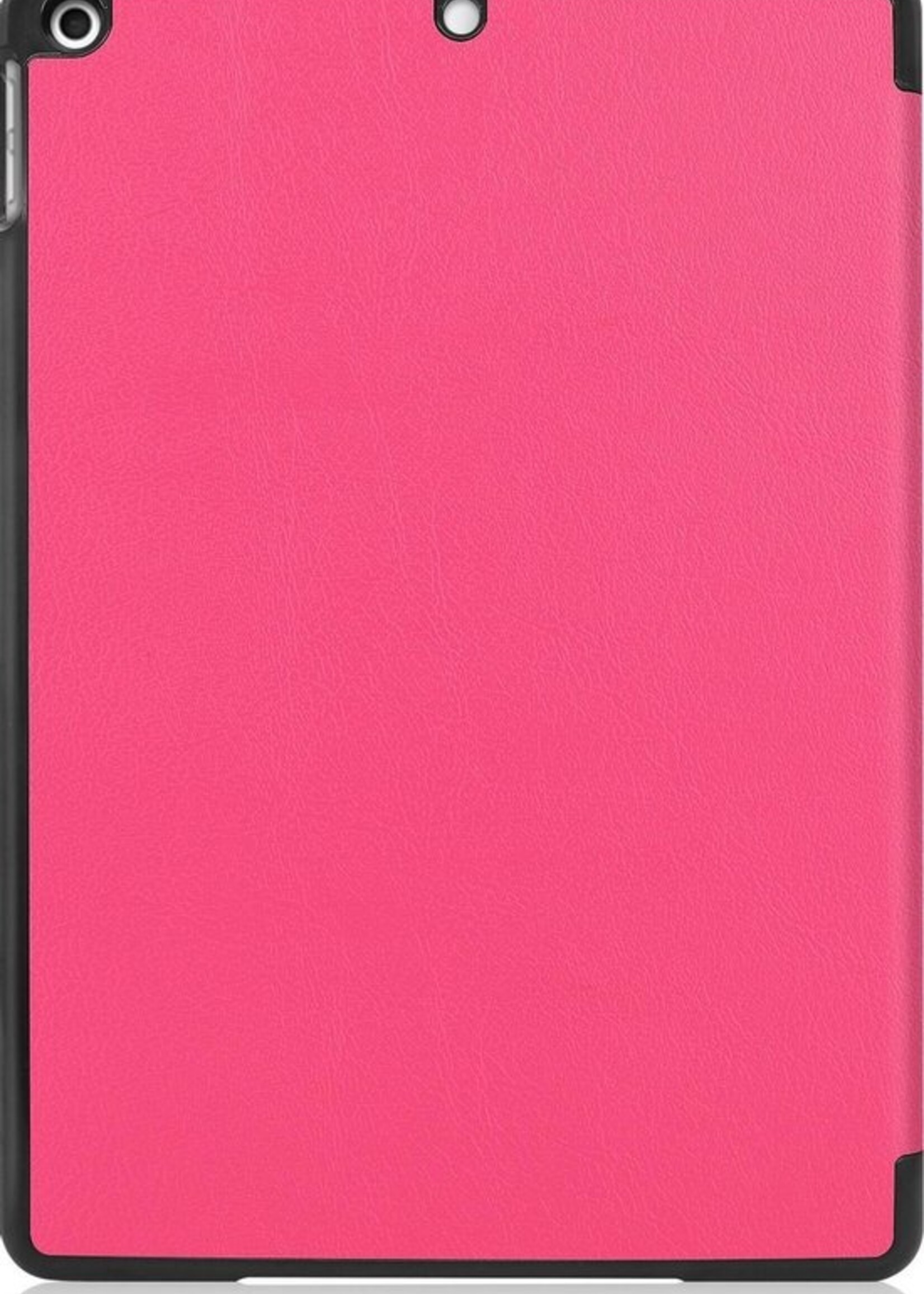 BTH Hoes Geschikt voor iPad 10.2 2020 Hoes Book Case Hoesje Trifold Cover - Hoesje Geschikt voor iPad 8 Hoesje Bookcase - Roze