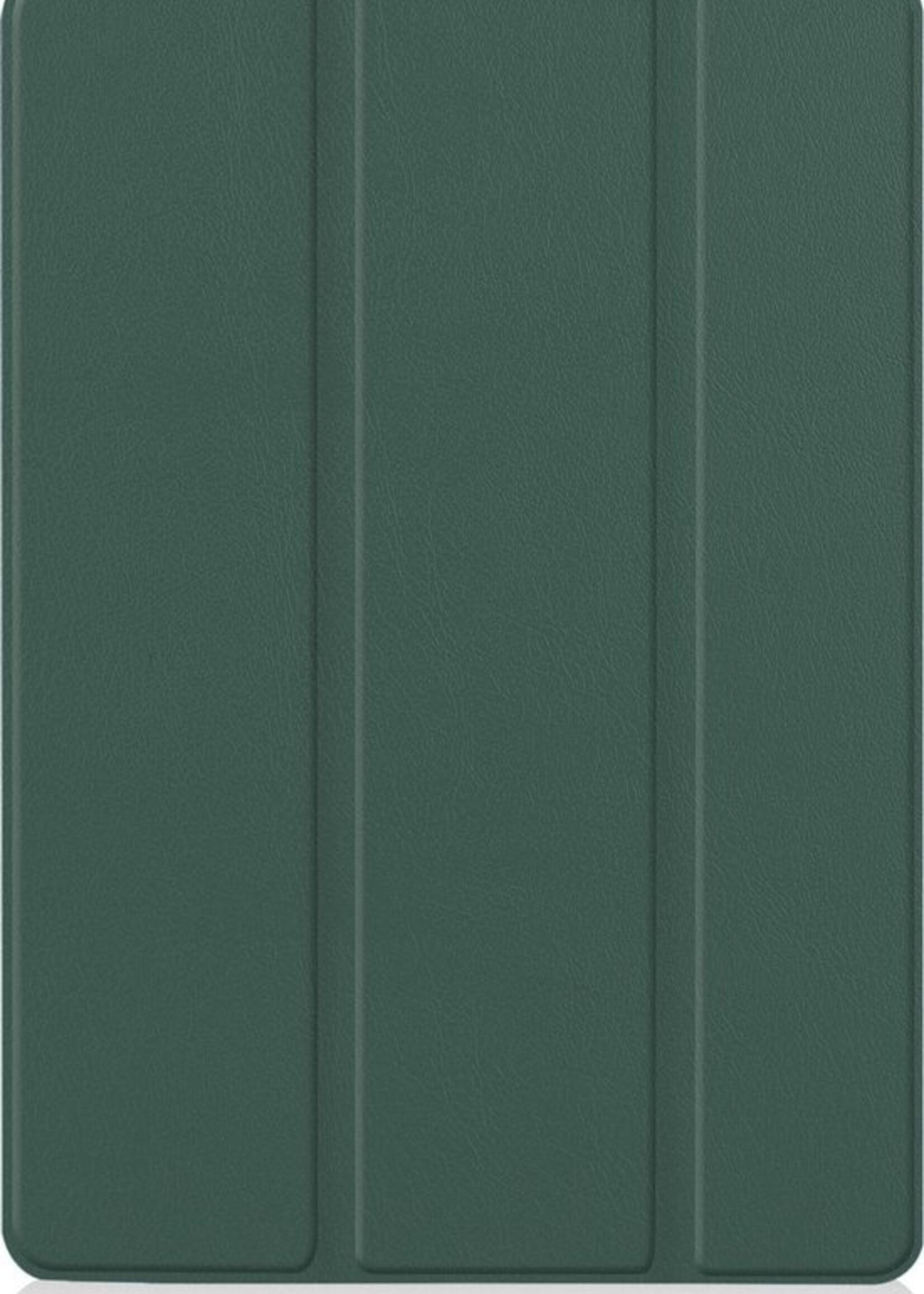 BTH Hoes Geschikt voor iPad 10.2 2020 Hoes Book Case Hoesje Trifold Cover - Hoesje Geschikt voor iPad 8 Hoesje Bookcase - Groen