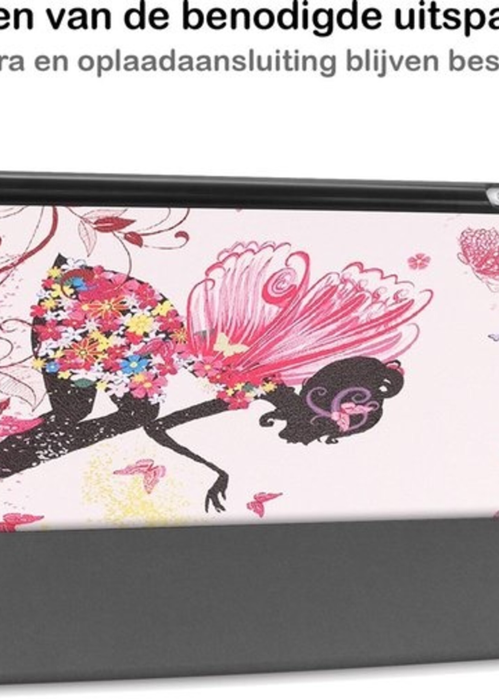 BTH Hoes Geschikt voor iPad 10.2 2020 Hoes Book Case Hoesje Trifold Cover - Hoesje Geschikt voor iPad 8 Hoesje Bookcase - Elfje