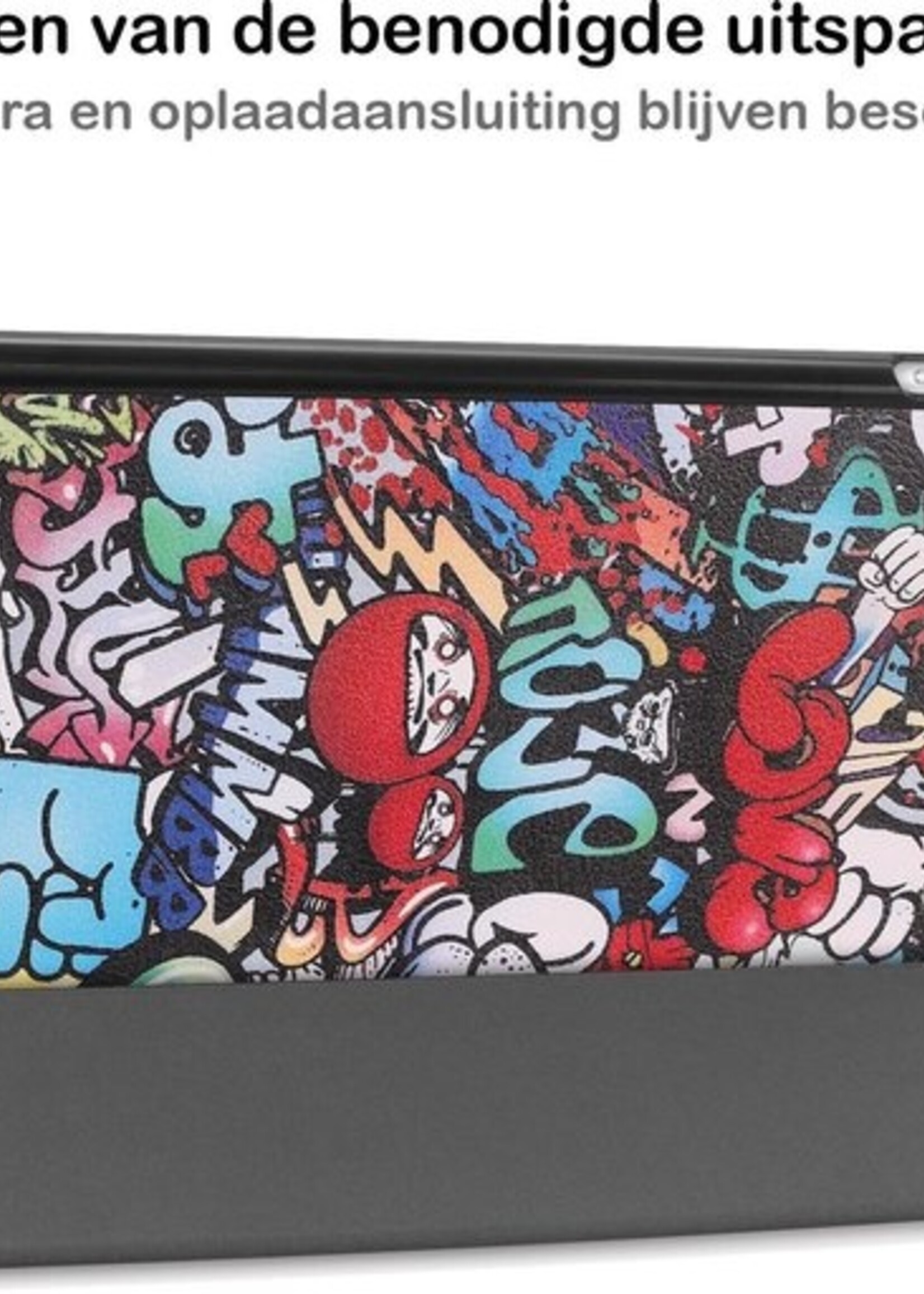 BTH Hoes Geschikt voor iPad 10.2 2020 Hoes Book Case Hoesje Trifold Cover - Hoesje Geschikt voor iPad 8 Hoesje Bookcase - Graffity