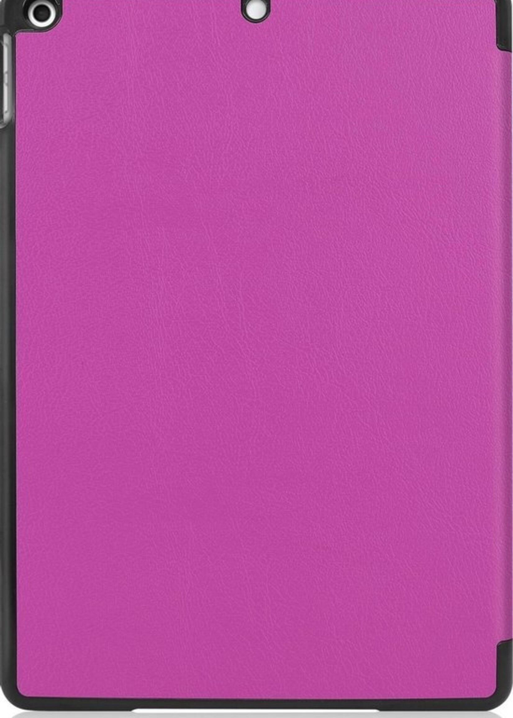 BTH Hoes Geschikt voor iPad 10.2 2020 Hoes Book Case Hoesje Trifold Cover - Hoesje Geschikt voor iPad 8 Hoesje Bookcase - Paars