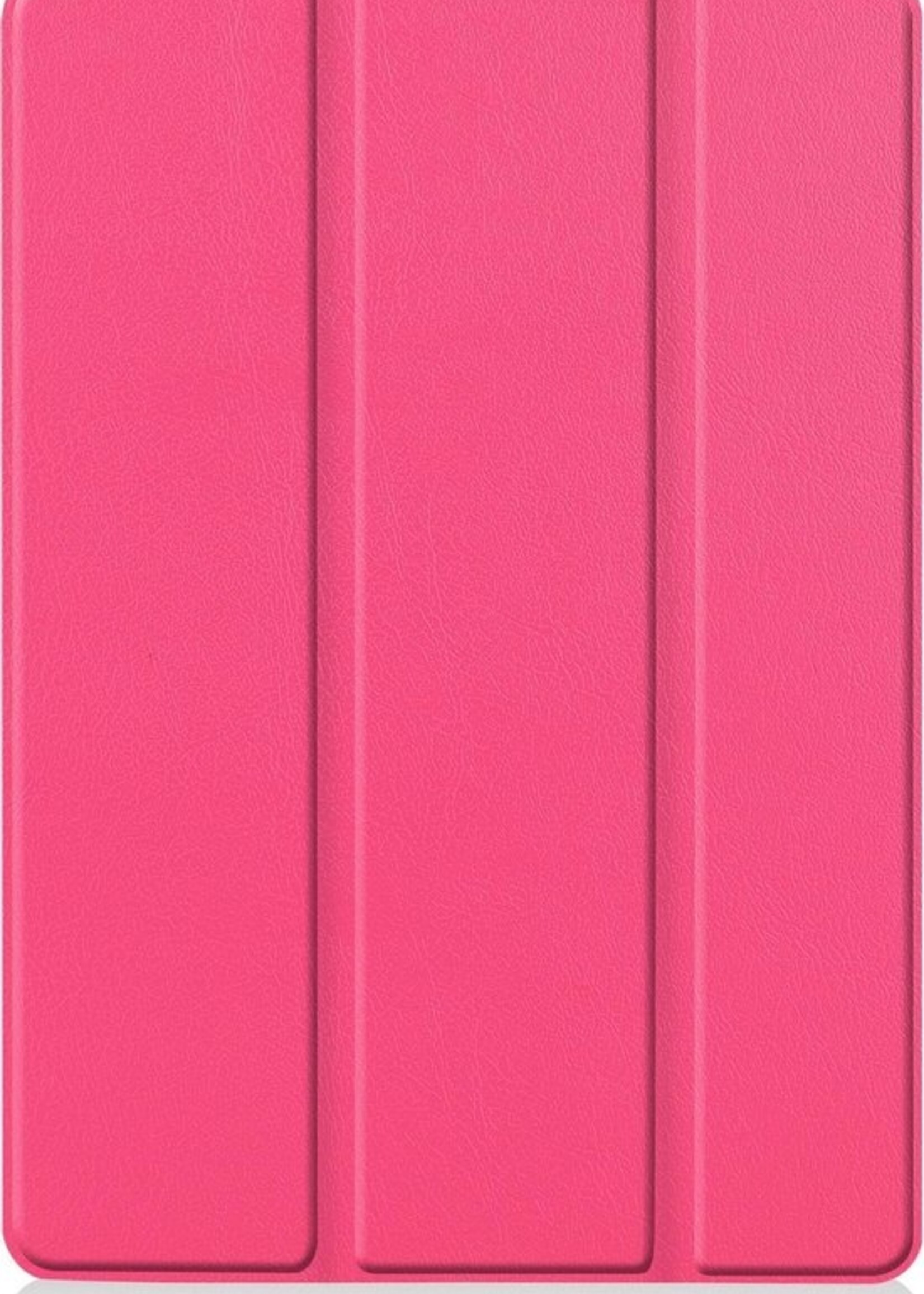 BTH Hoes Geschikt voor iPad 10.2 2020 Hoes Book Case Hoesje Trifold Cover - Hoesje Geschikt voor iPad 8 Hoesje Bookcase - Roze