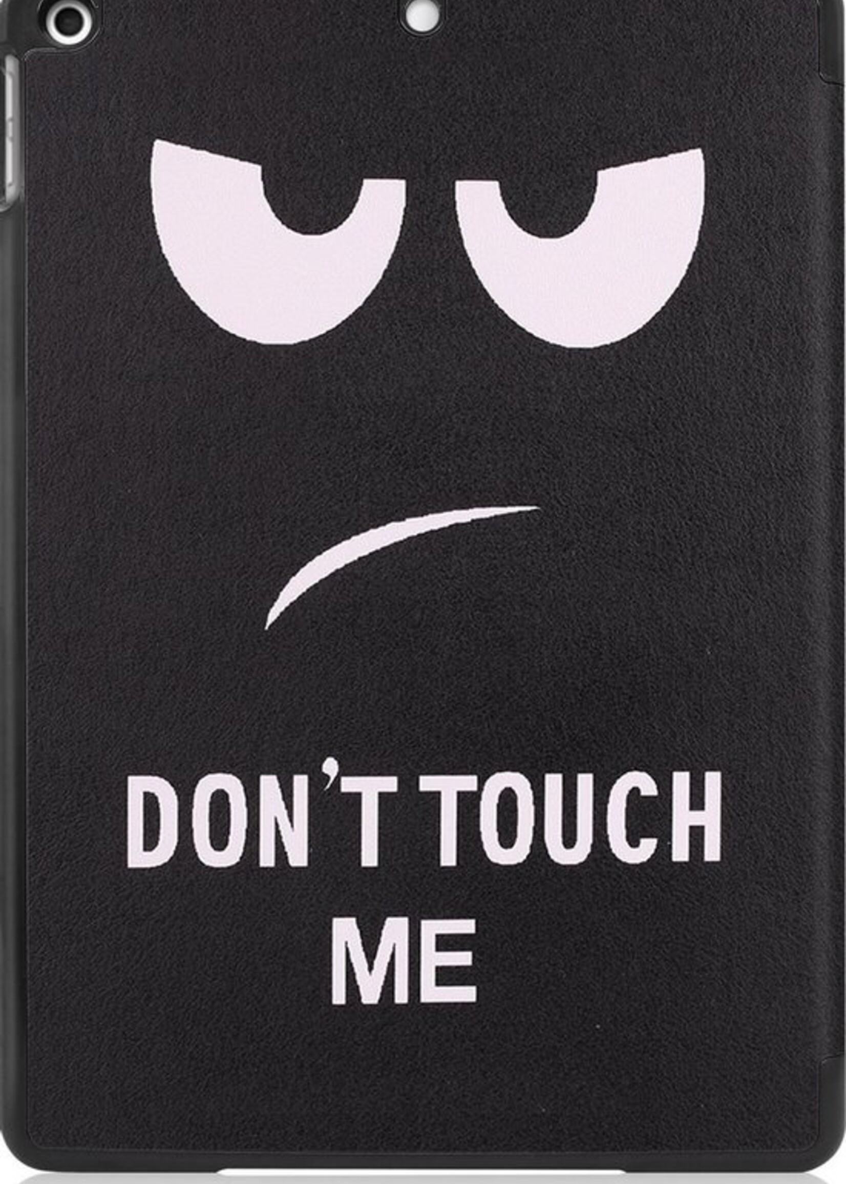 BTH Hoes Geschikt voor iPad 10.2 2020 Hoes Book Case Hoesje Trifold Cover - Hoesje Geschikt voor iPad 8 Hoesje Bookcase - Don't Touch Me