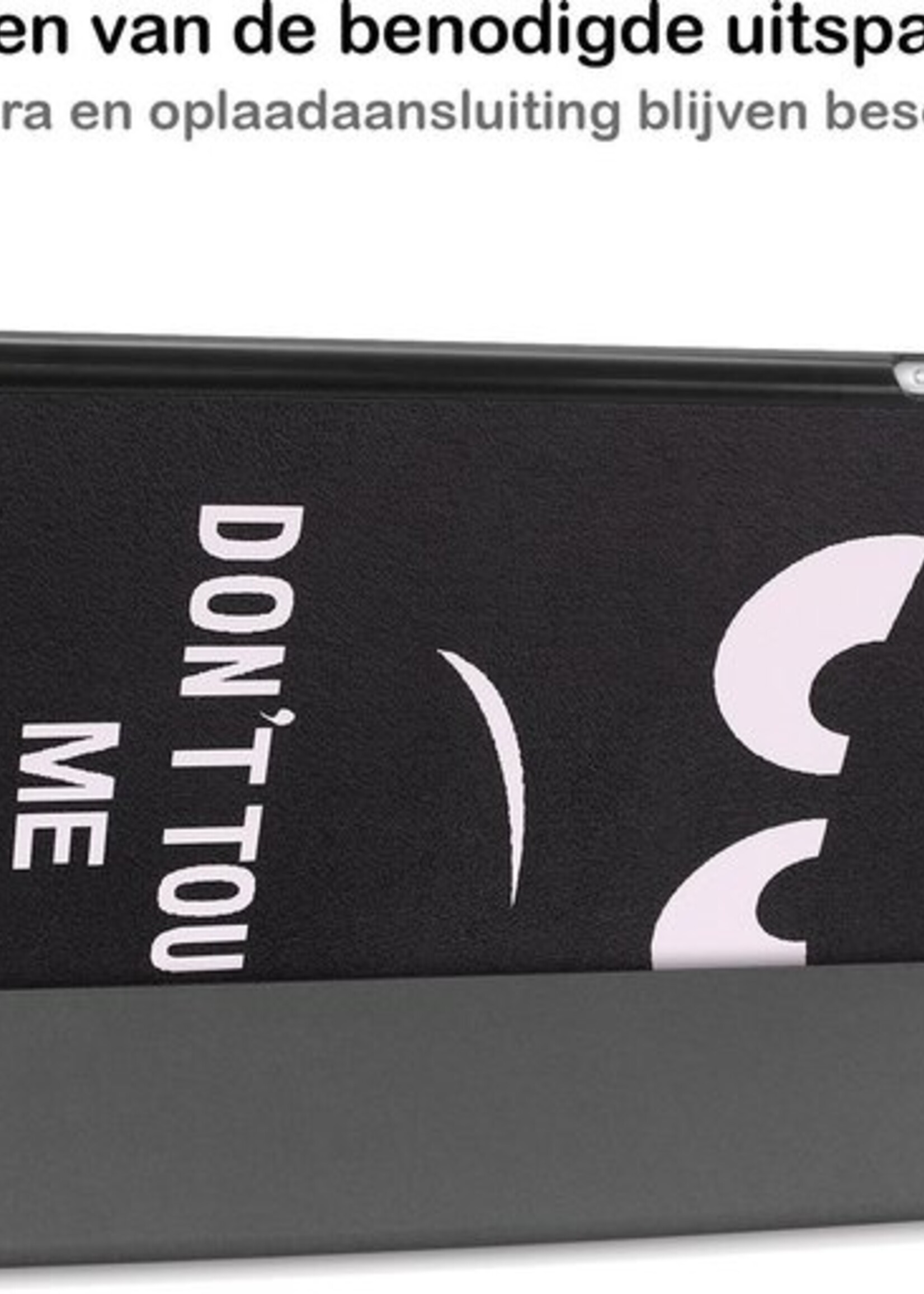 BTH Hoes Geschikt voor iPad 10.2 2020 Hoes Book Case Hoesje Trifold Cover - Hoesje Geschikt voor iPad 8 Hoesje Bookcase - Don't Touch Me