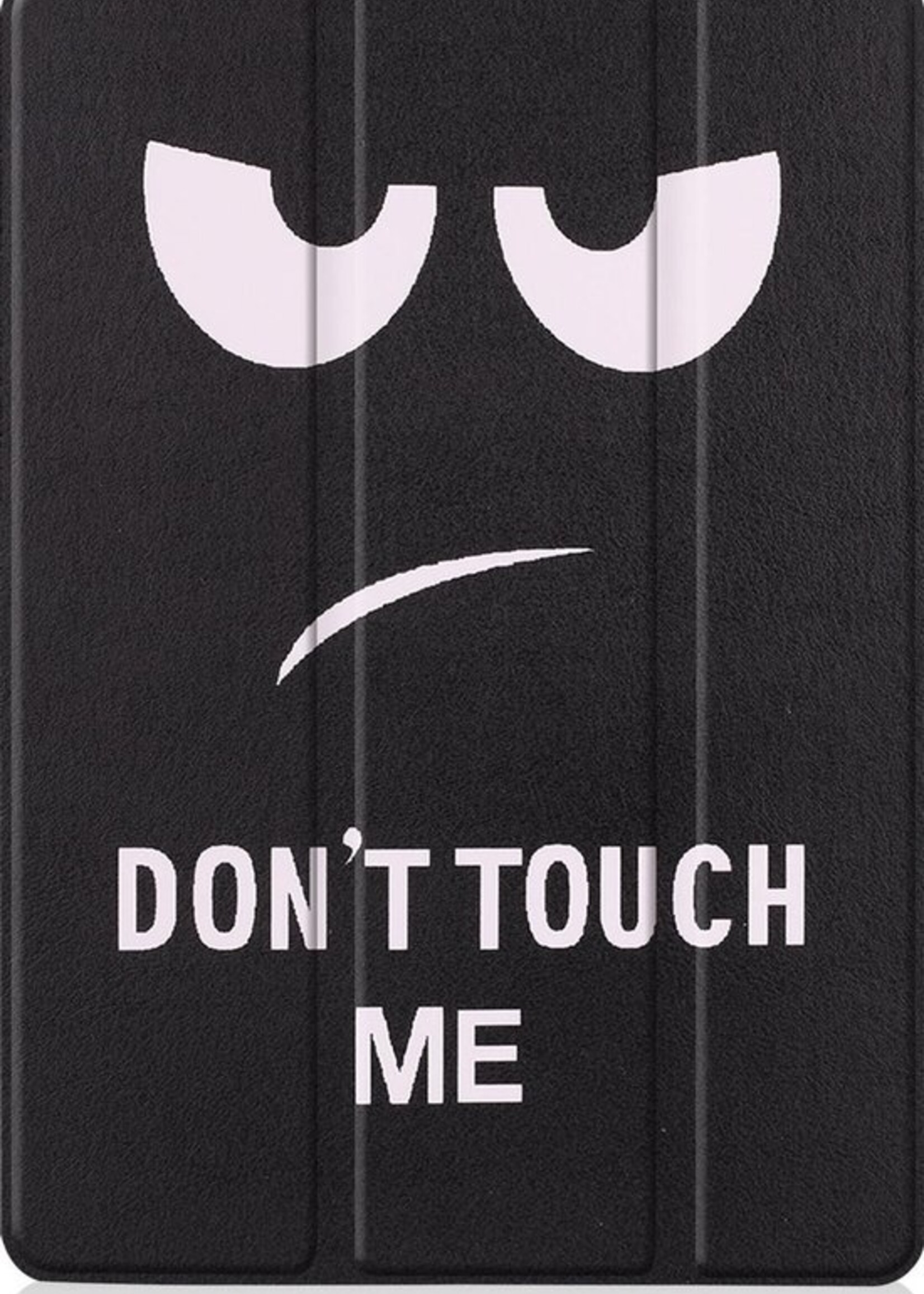 BTH Hoes Geschikt voor iPad 10.2 2020 Hoes Book Case Hoesje Trifold Cover - Hoesje Geschikt voor iPad 8 Hoesje Bookcase - Don't Touch Me