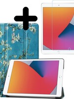 BTH BTH iPad 10.2 (2020) Hoesje met screenprotector - Bloemen