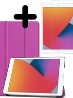 BTH BTH iPad 10.2 (2020) Hoesje met screenprotector - Paars