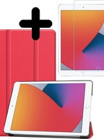 BTH BTH iPad 10.2 (2020) Hoesje met screenprotector - Rood