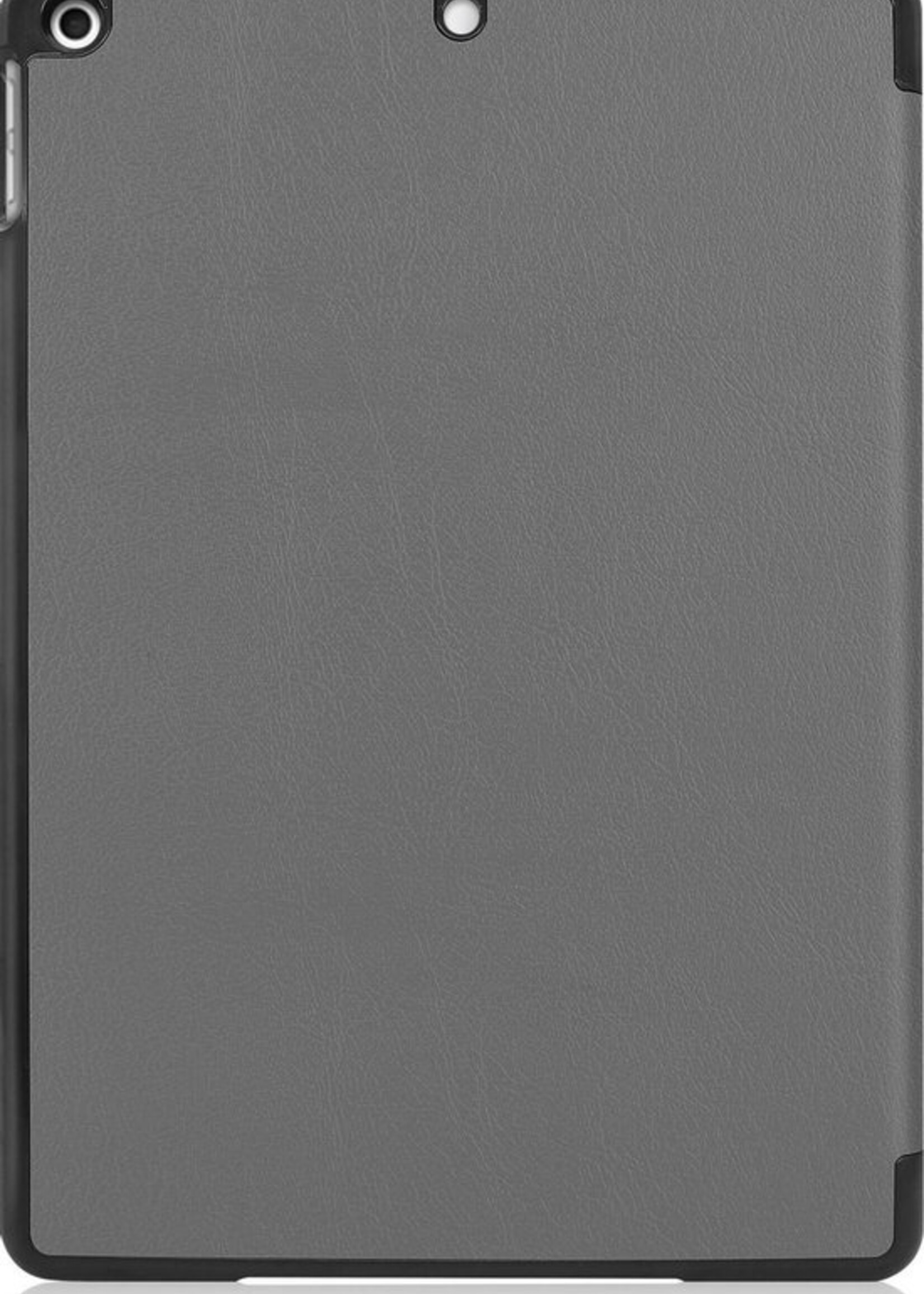BTH Hoes Geschikt voor iPad 10.2 2020 Hoes Book Case Hoesje Trifold Cover Met Screenprotector - Hoesje Geschikt voor iPad 8 Hoesje Bookcase - Grijs