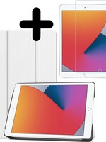 BTH BTH iPad 10.2 (2019/2020) Hoesje met screenprotector - Wit