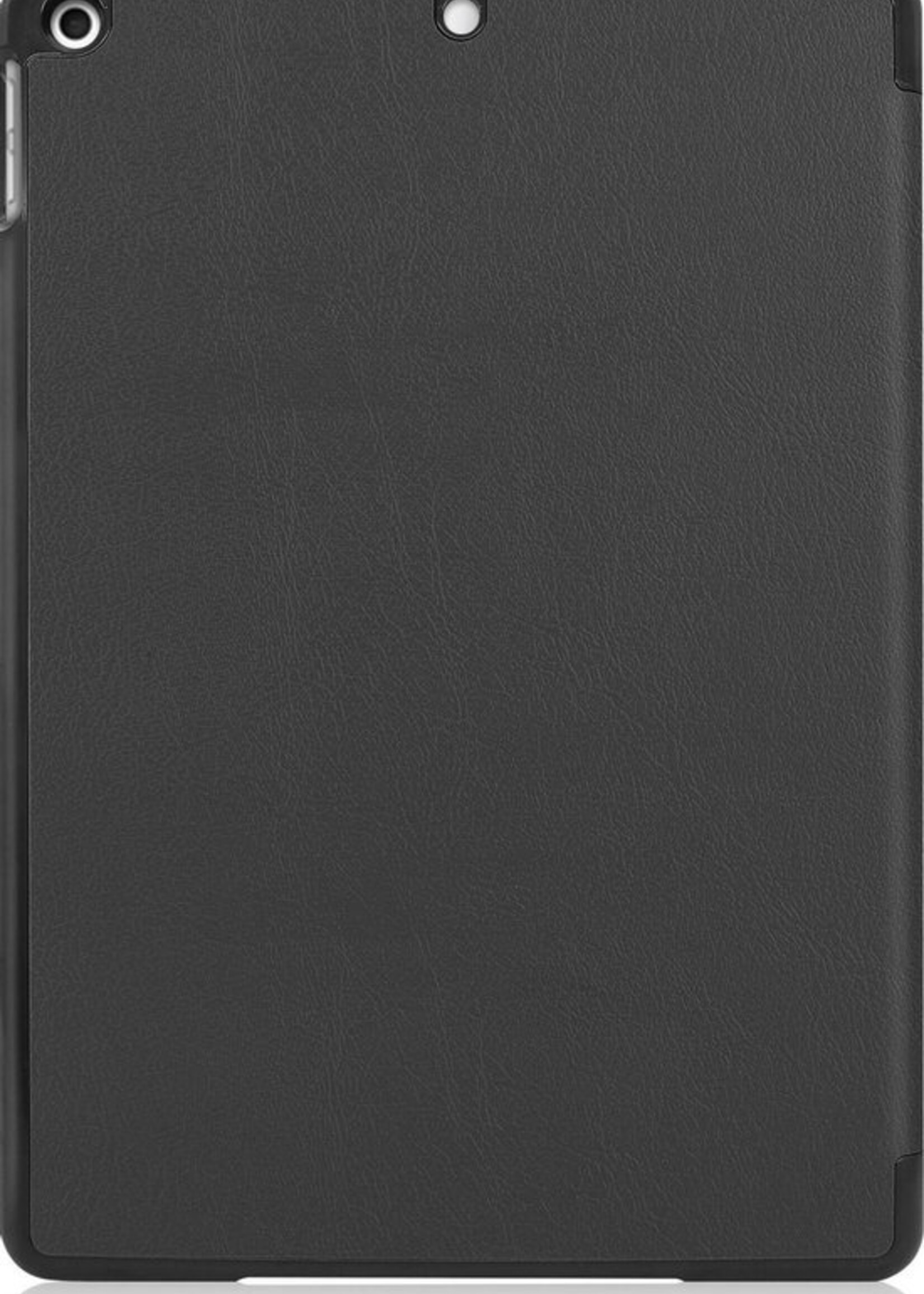 BTH Hoes Geschikt voor iPad 10.2 2020 Hoes Book Case Hoesje Trifold Cover Met Screenprotector - Hoesje Geschikt voor iPad 8 Hoesje Bookcase - Zwart