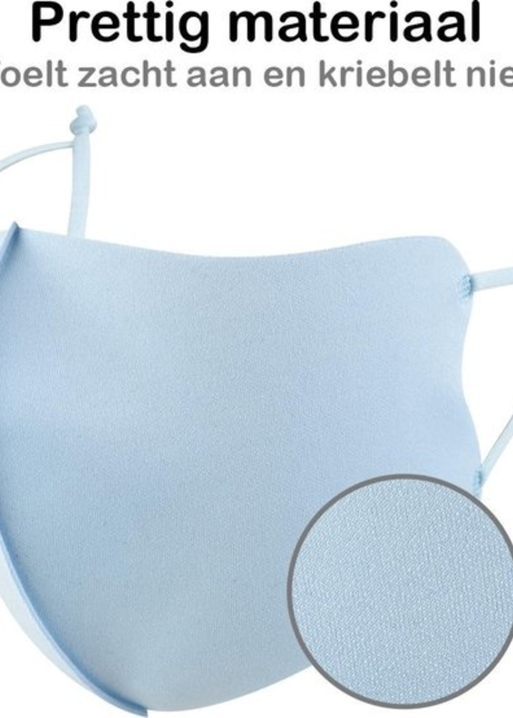 BTH Mondkapje Wasbaar Verstelbaar Blauw Mondmasker Wasbaar Mondkapje Verstelbare Wasbare Mondkapjes Niet Medisch Elastisch Universeel