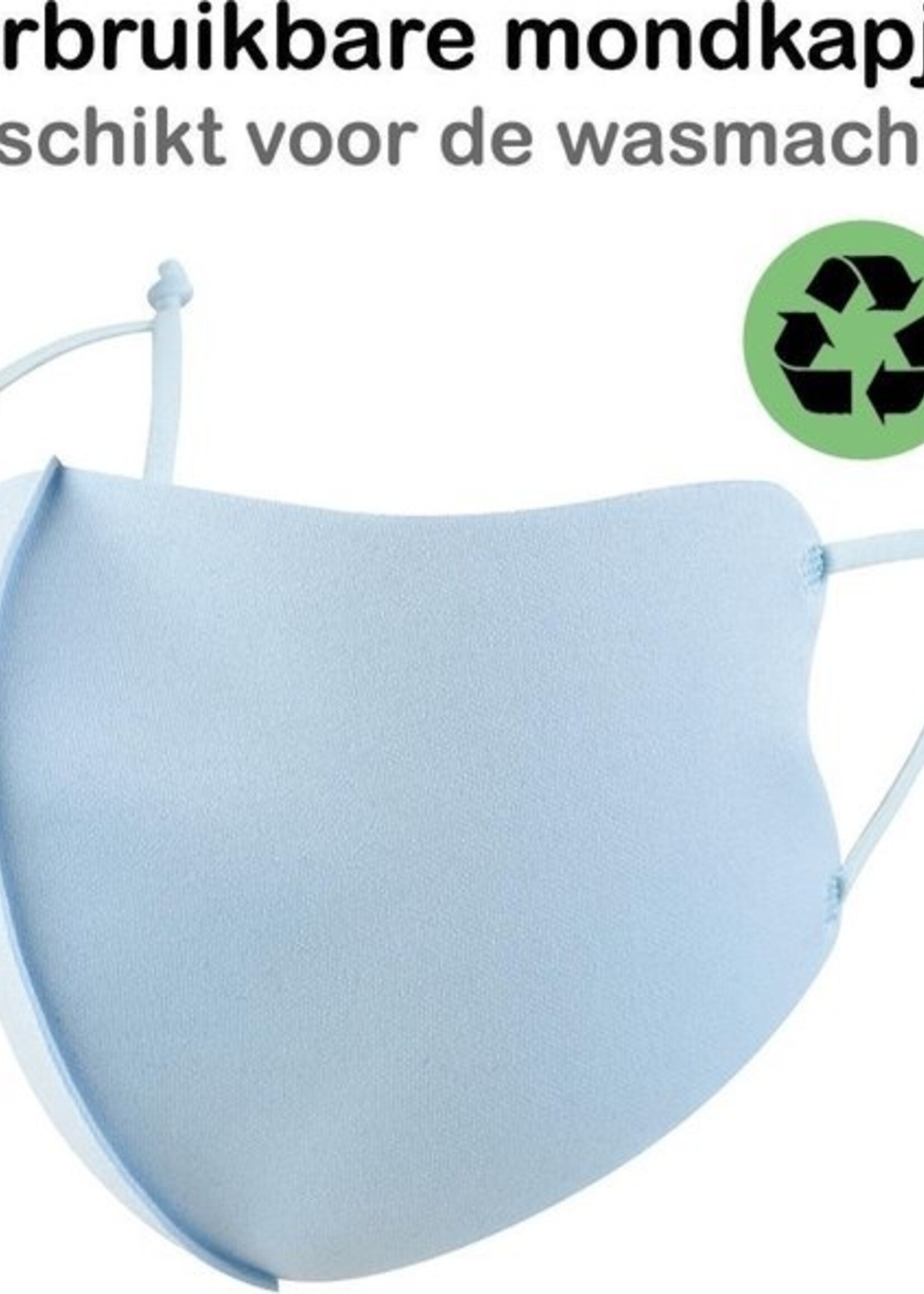 BTH Mondkapje Wasbaar Verstelbaar Blauw Mondmasker Wasbaar Mondkapje Verstelbare Wasbare Mondkapjes Niet Medisch Elastisch Universeel - 2 PACK
