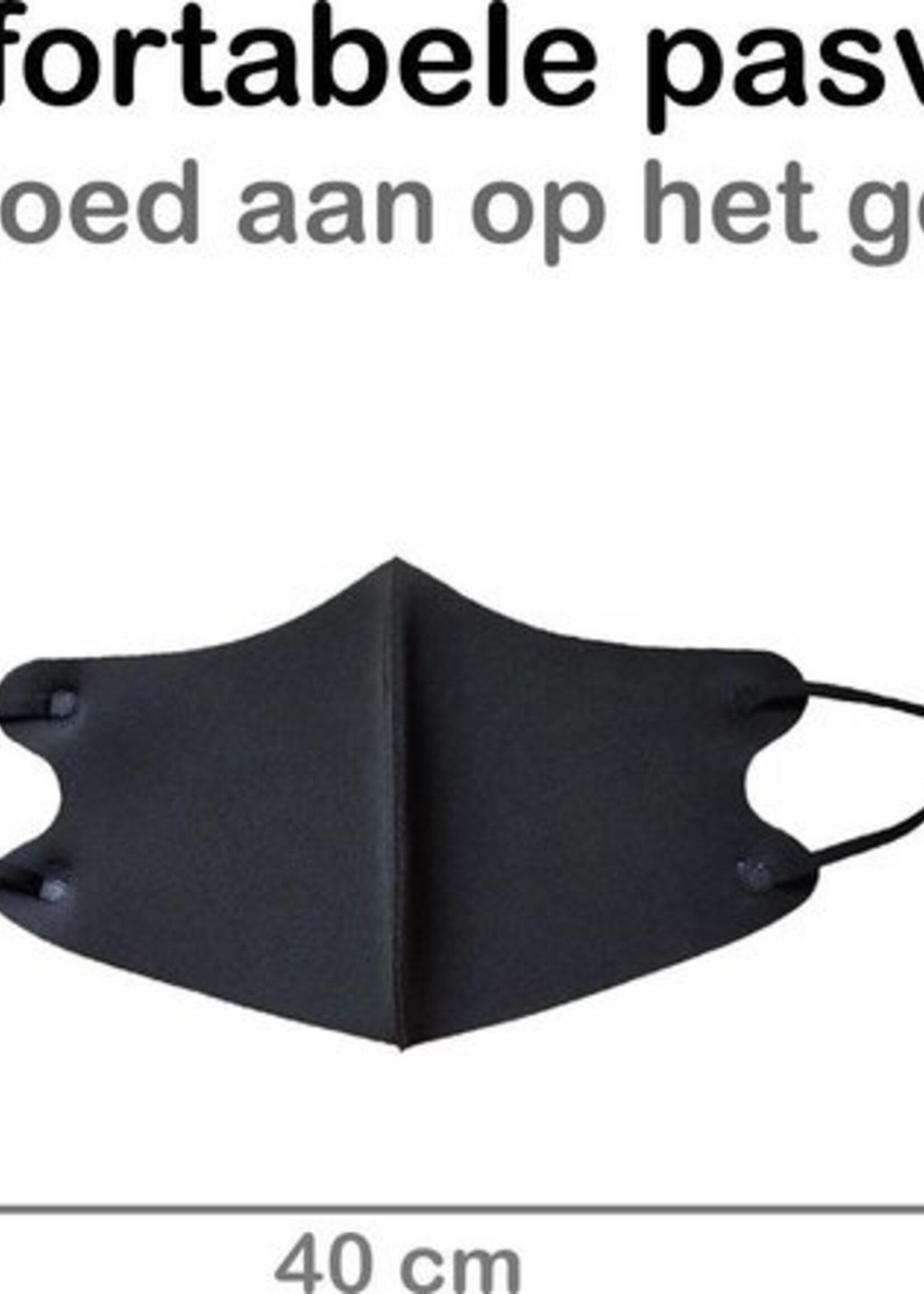 BTH Mondkapje Wasbaar Verstelbaar Zwart Mondmasker Wasbaar Mondkapje Verstelbare Wasbare Mondkapjes Niet Medisch Elastisch Universeel - 3 PACK